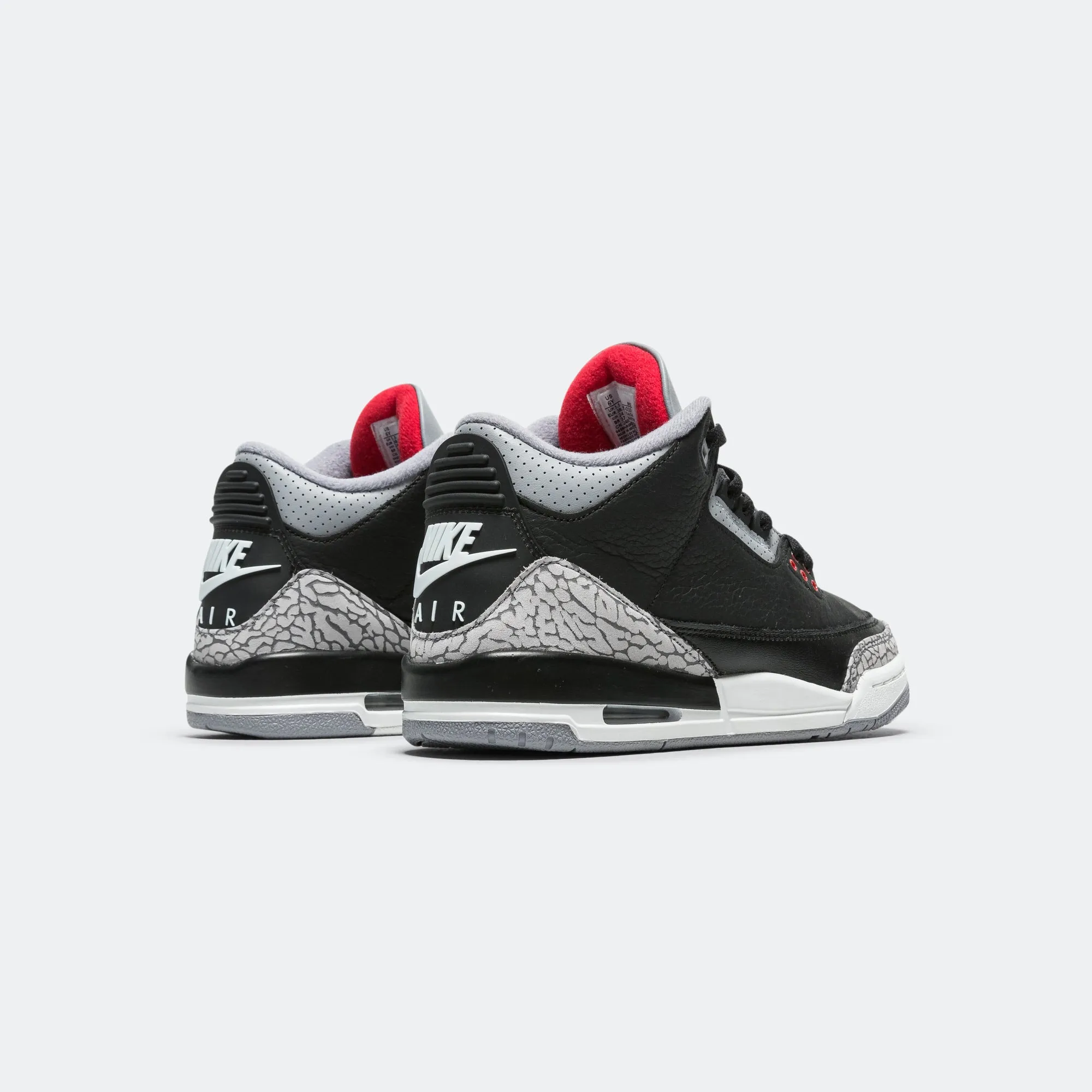 Non Compressible Midsole Street Choice Air Jordan 3 Retro (GS) - Black/Fire Red-Cement Grey-Summit White