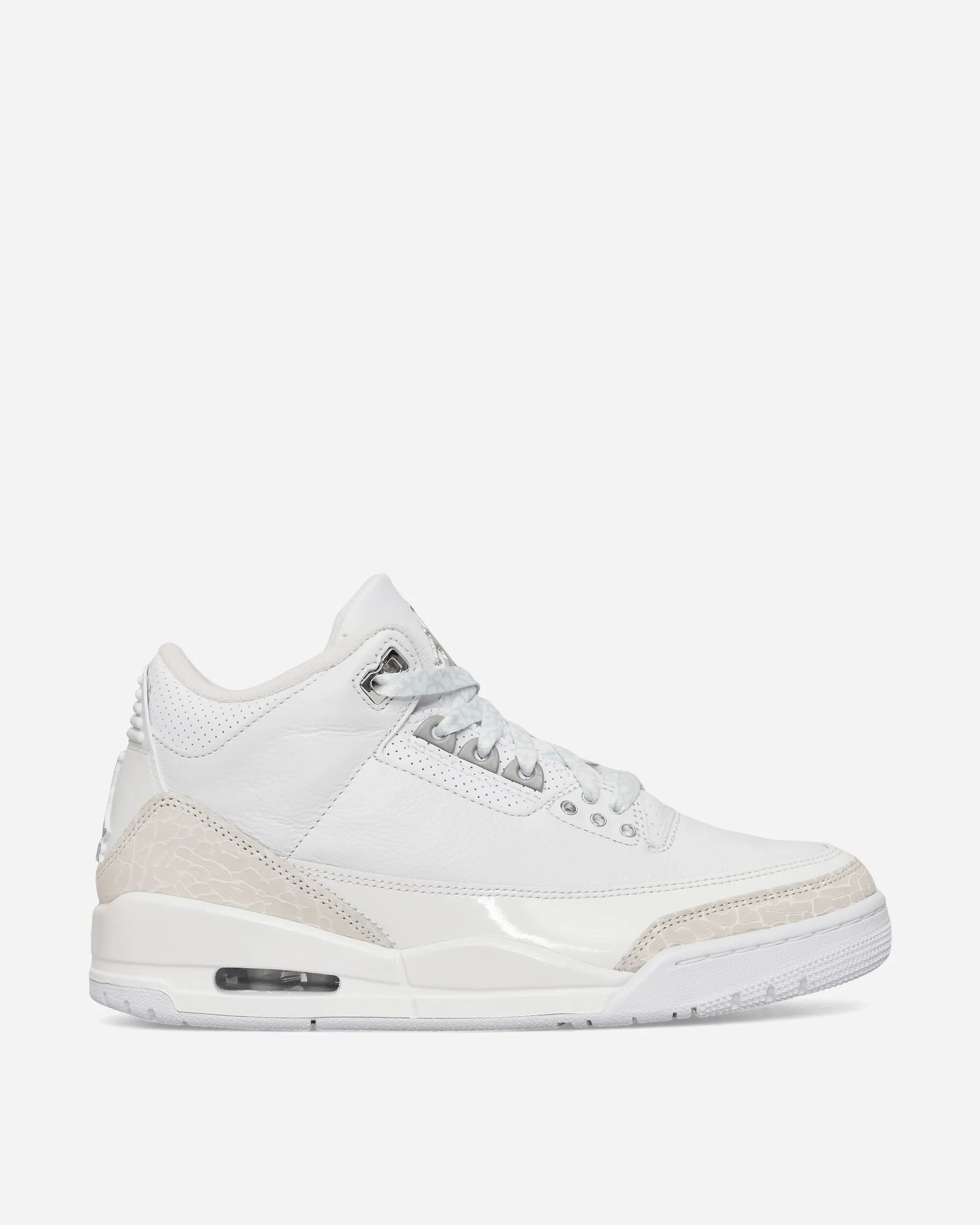 All-Purpose Use Fast Hike Air Jordan 3 Retro Sneakers White / Silver