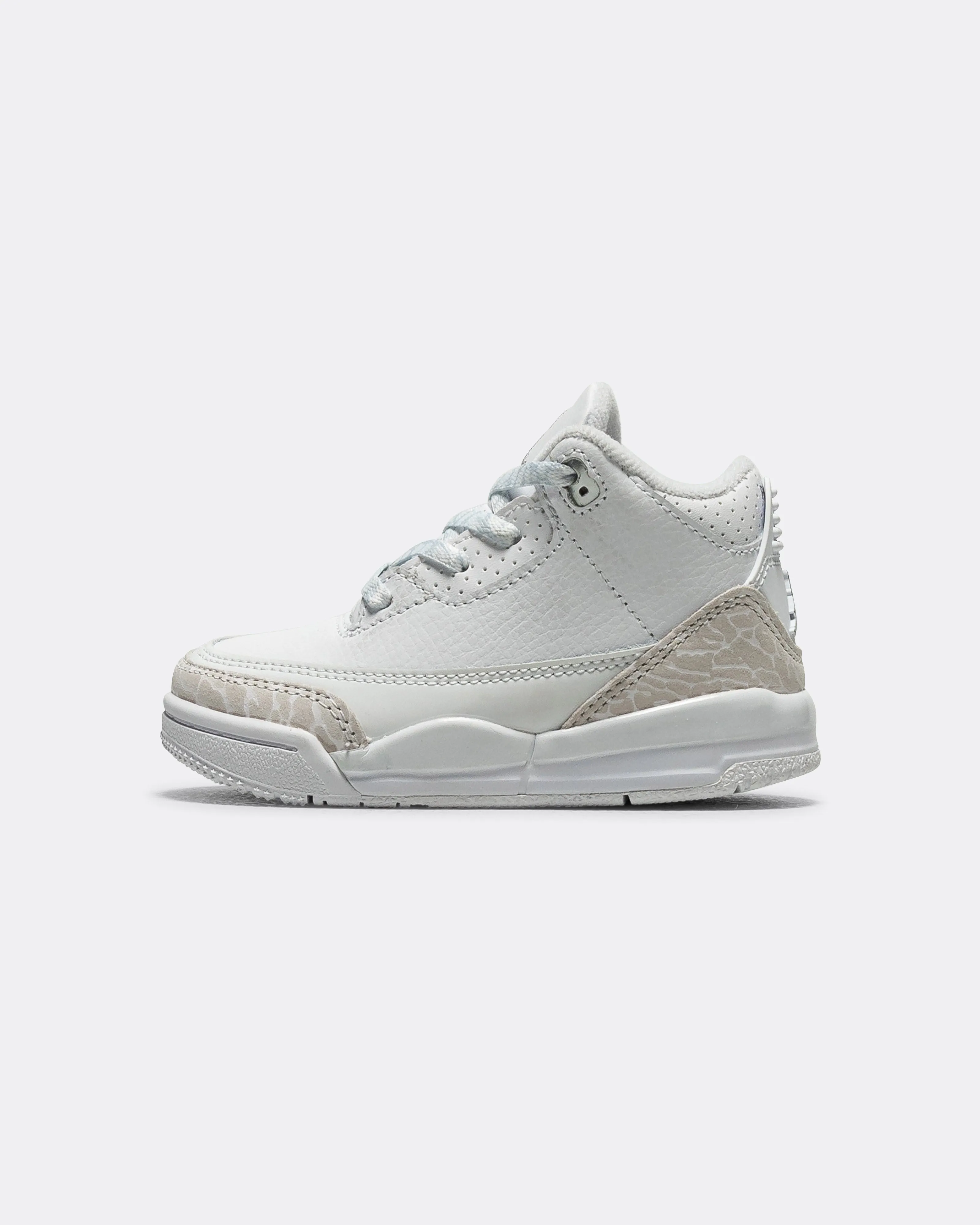 Midfoot Stability High Top Support Air Jordan 3 Retro (TD) - White/Metallic Silver-White