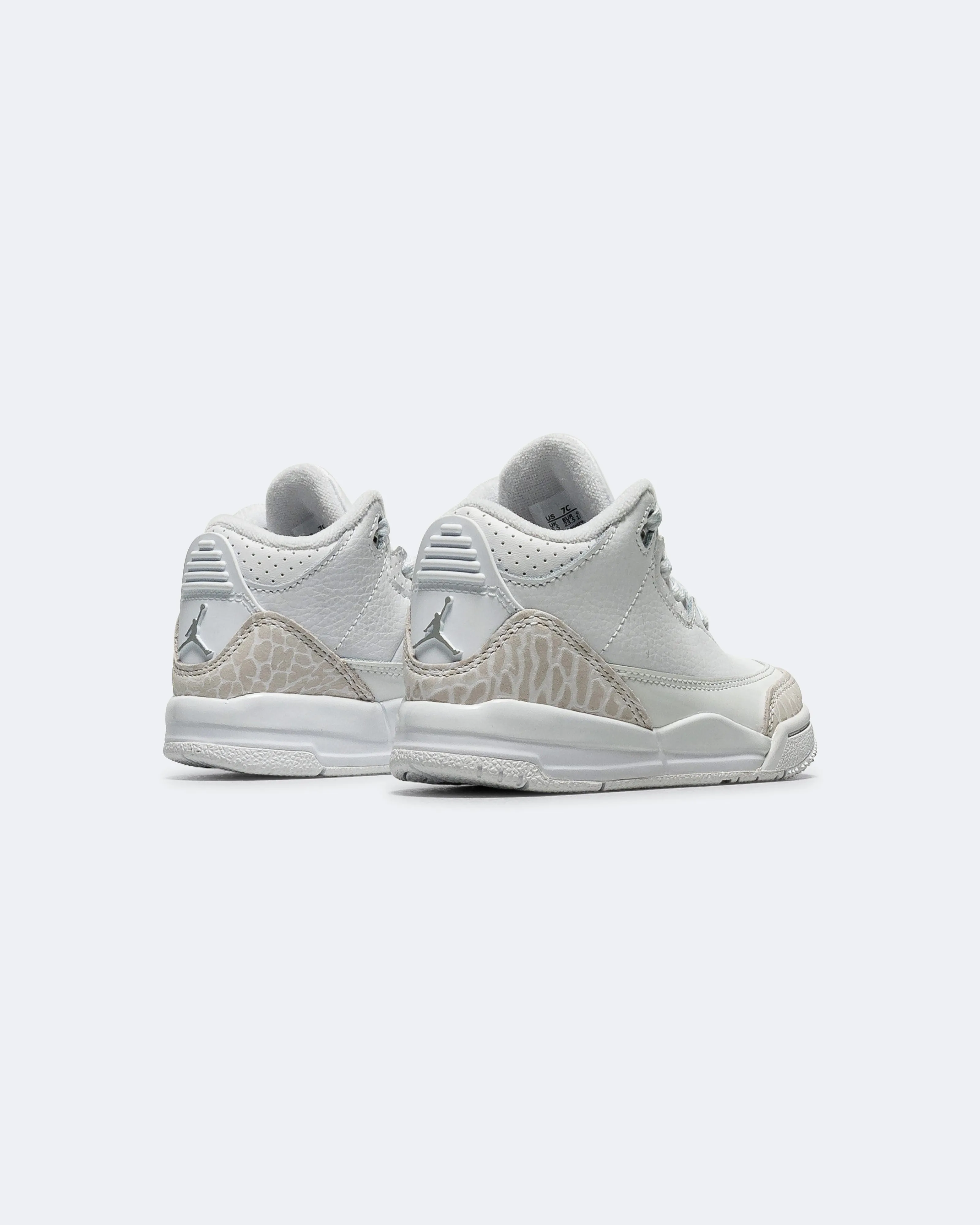 Air Jordan 3 Retro (TD) - White/Metallic Silver-White Quick Support