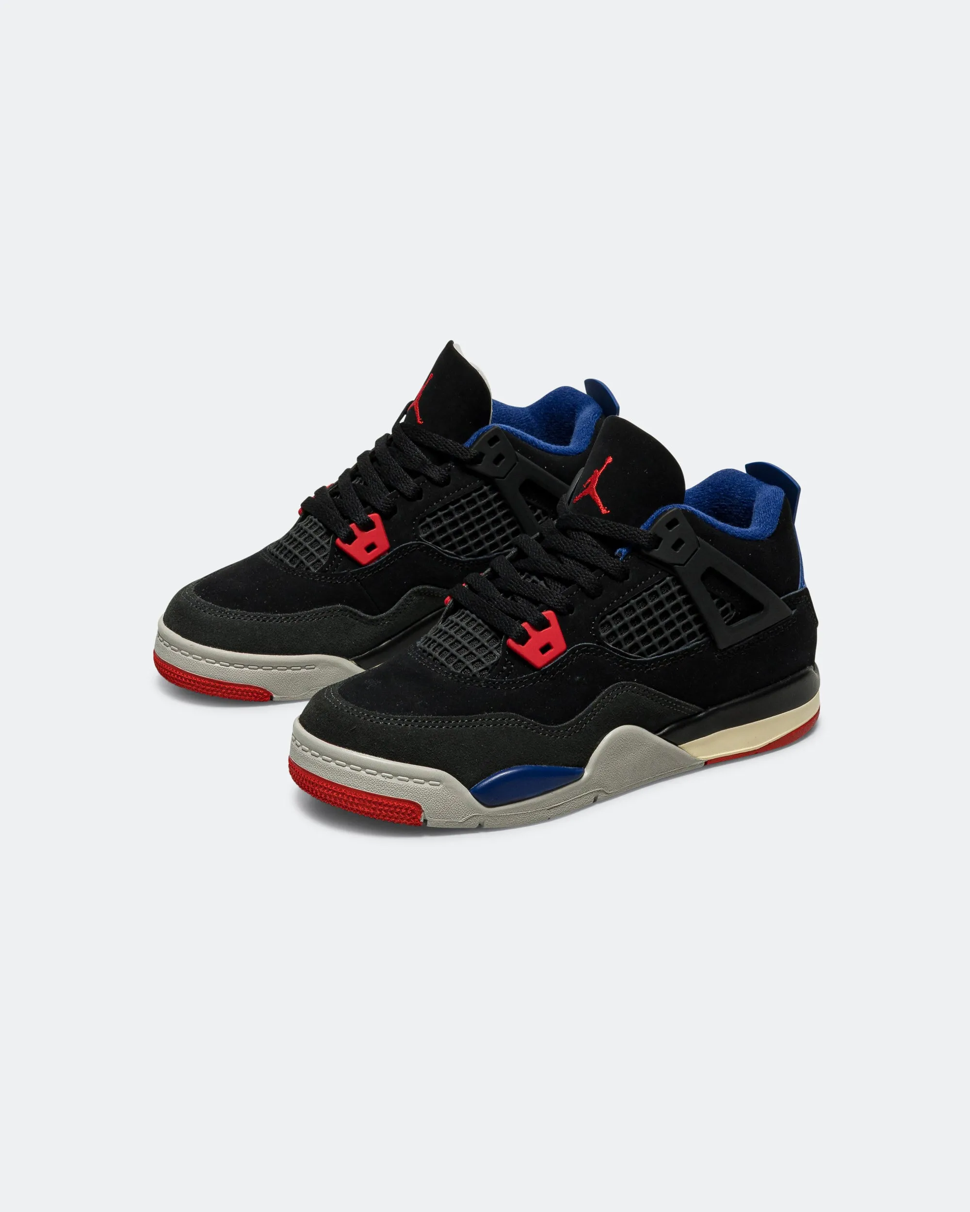 Urban Touch Running Air Jordan 4 Retro (PS) - Black/Fire Red-Deep Royal Bue