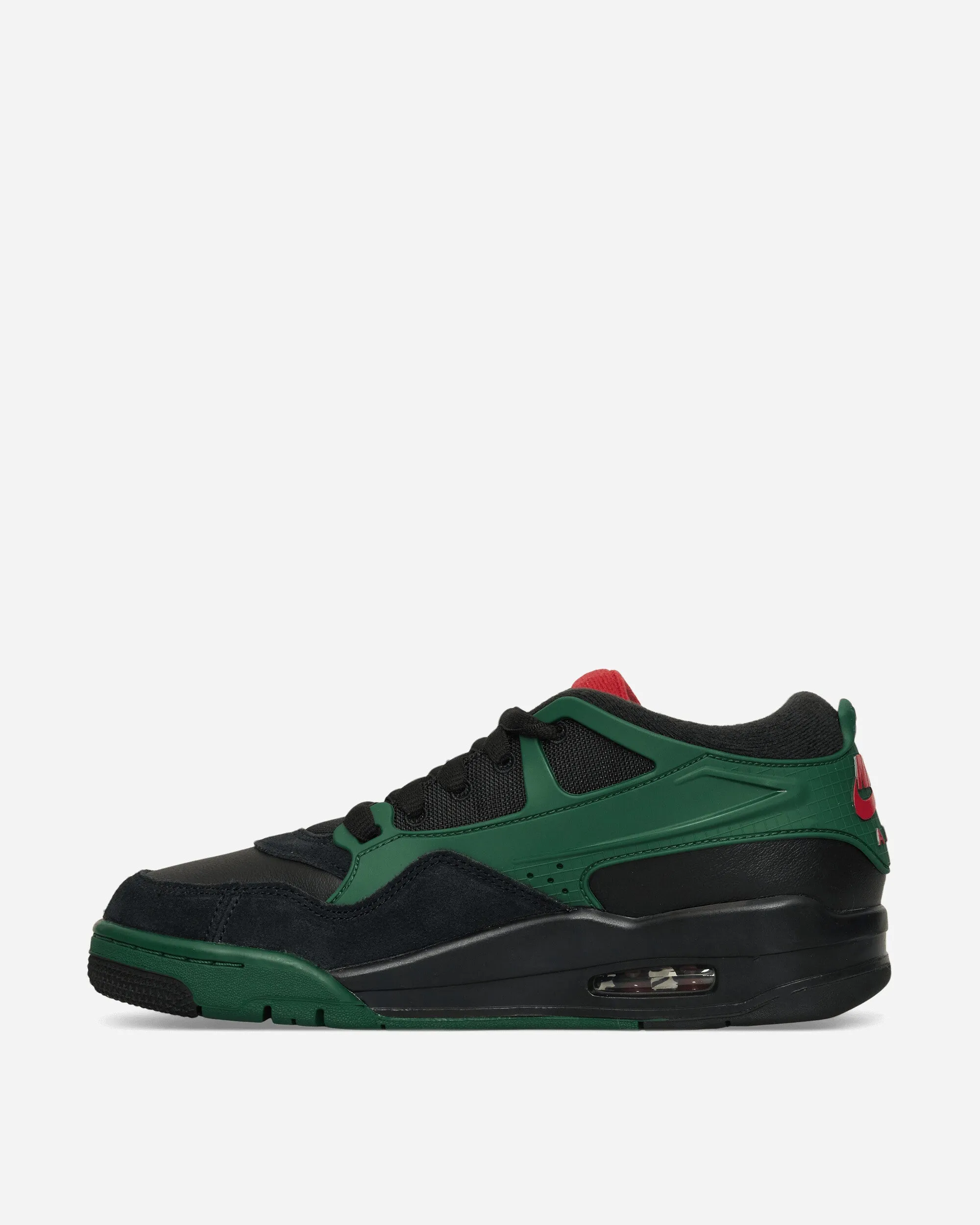 Air Jordan 4 RM Sneakers Black / Gorge Green / Varsity Red Indoor Outdoor Sunrise Run