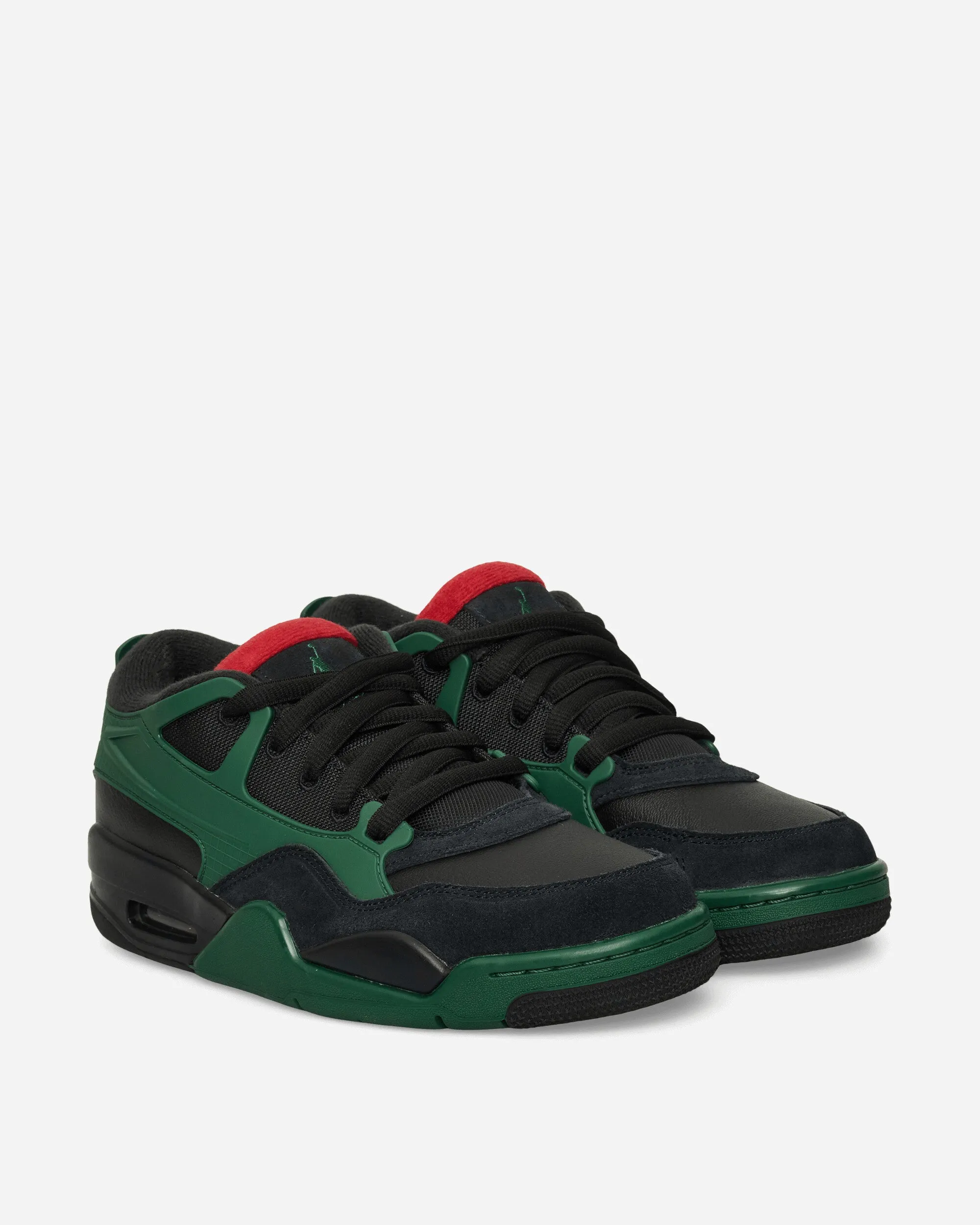 Air Jordan 4 RM Sneakers Black / Gorge Green / Varsity Red Easy Fit Shoes Low noise