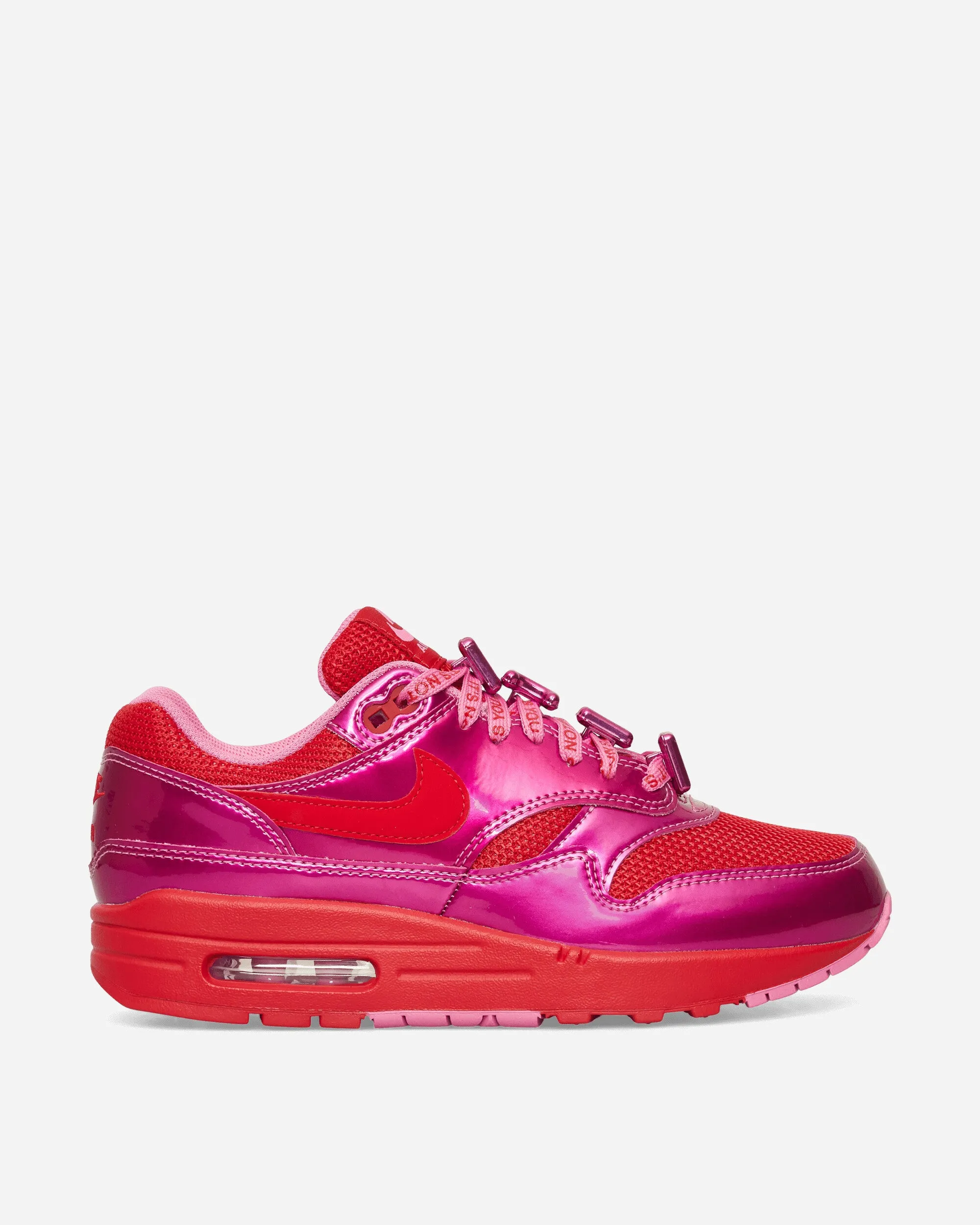 Air Max 1 Premium Sneakers Playful Pink / University Red Comfort Driven Roll Up