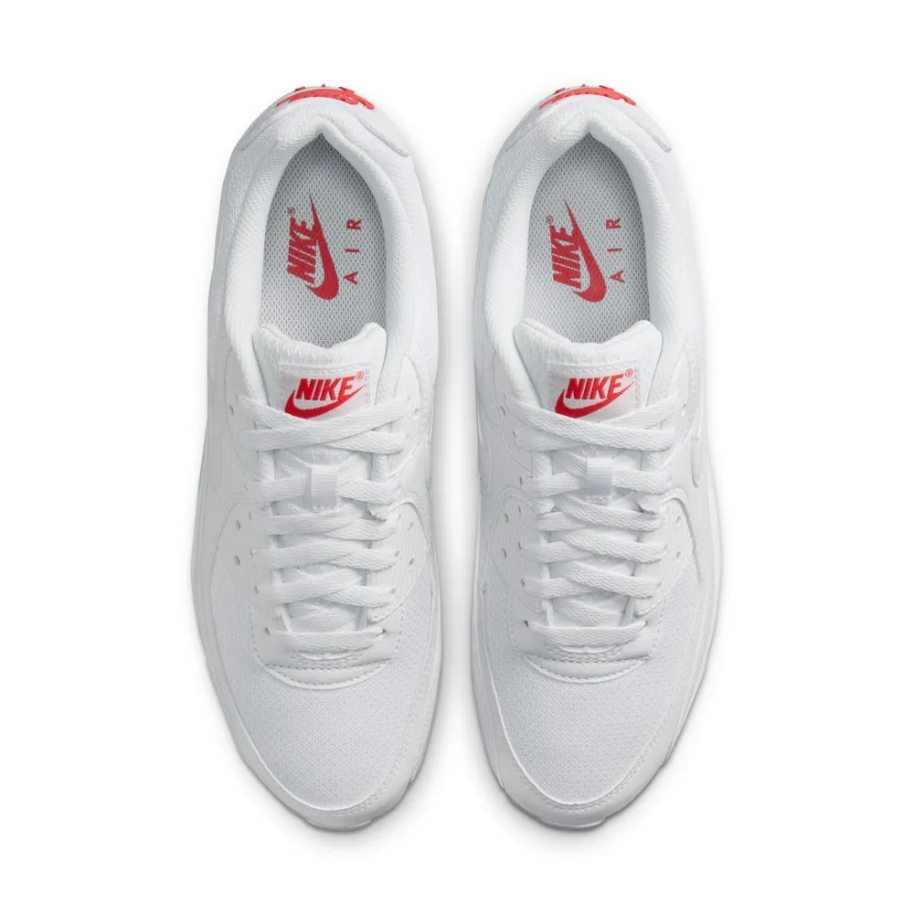 Air Max 90 'White Light Crimson' Heel Cushion Trail Ready