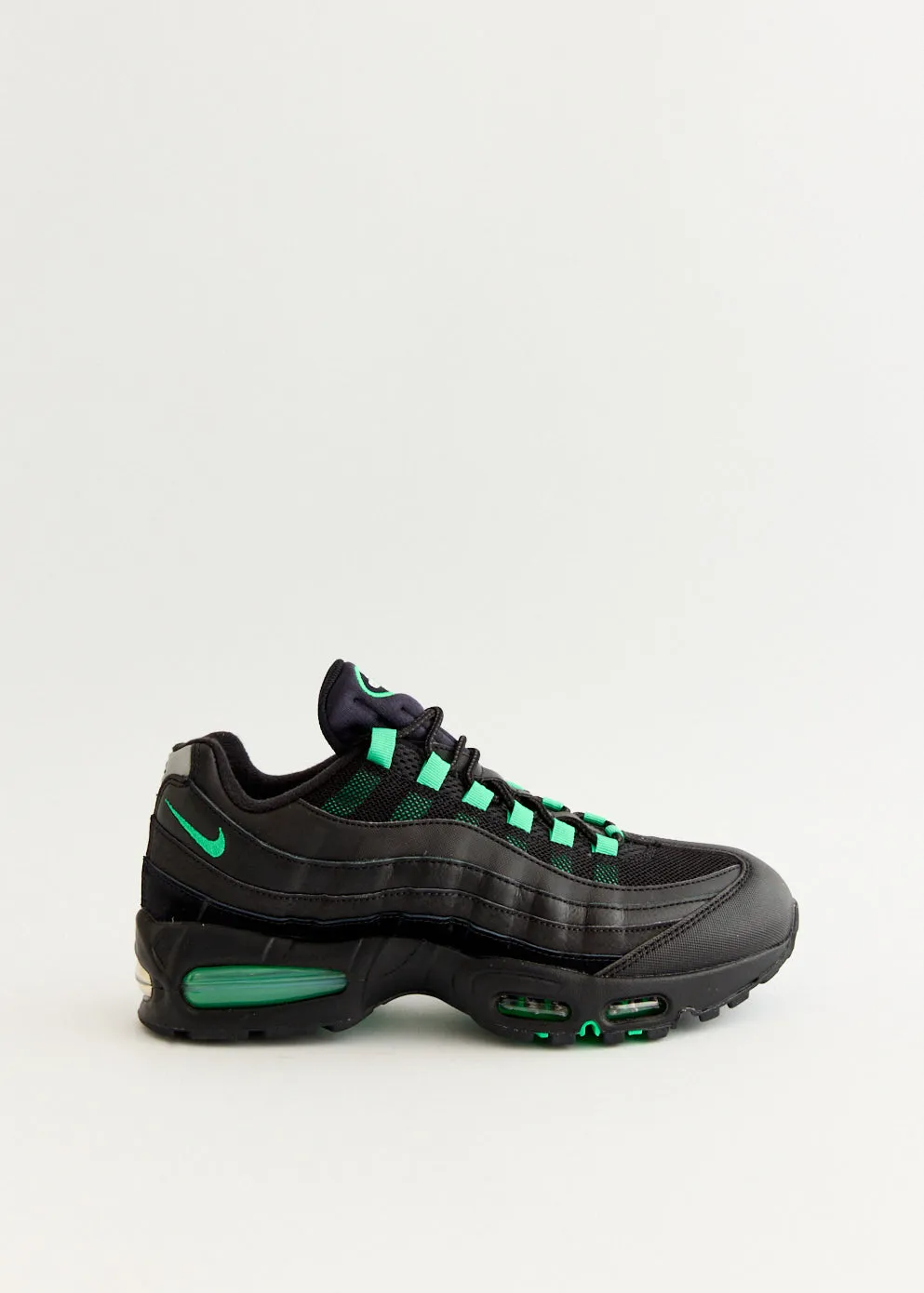 Cloud Base Air Max 95 OG 'Black Green Shock' Sneakers