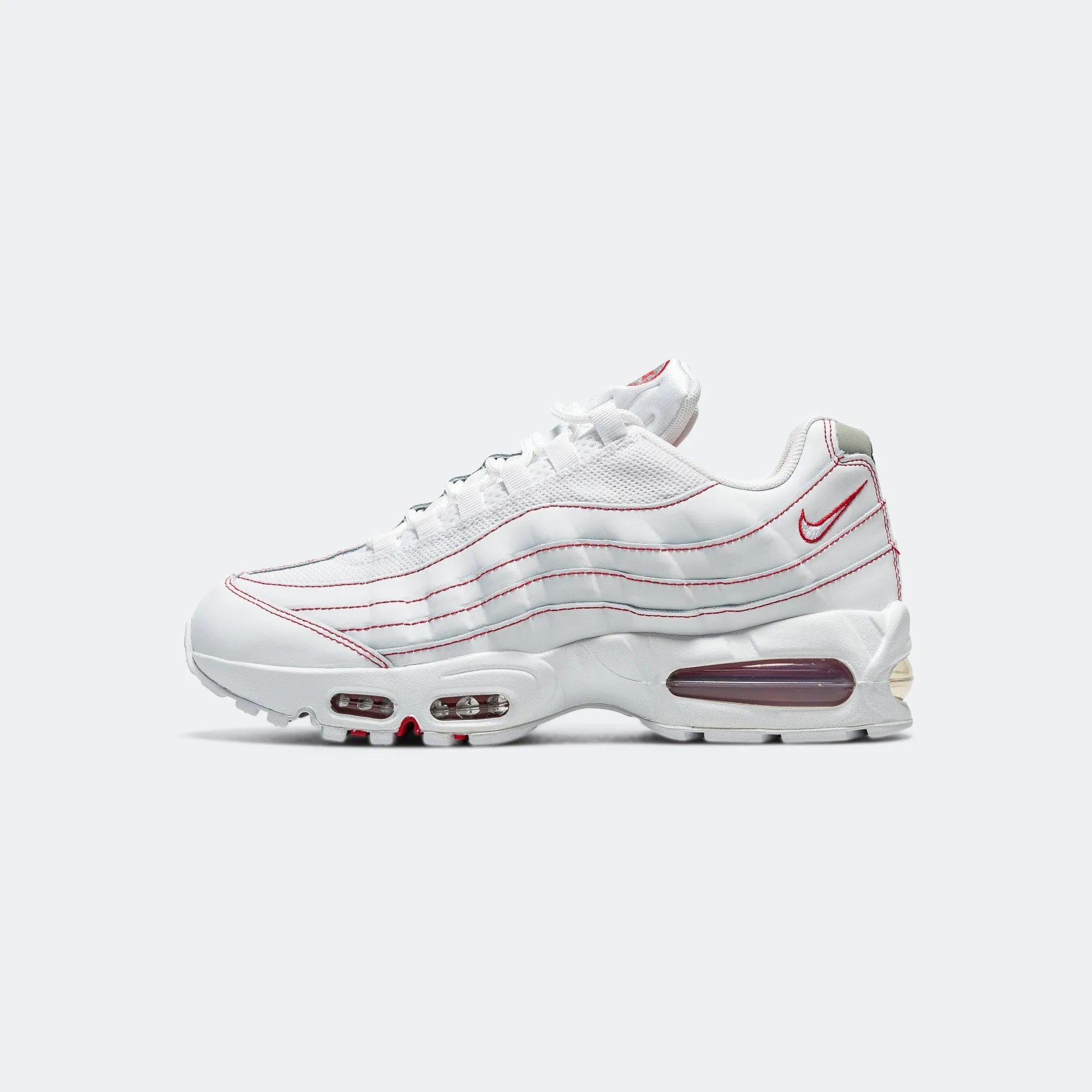 Air Max 95 OG - White/University Red-Wolf Grey Torsion Stability Systems