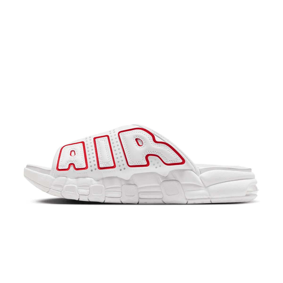 Air More Uptempo Slide 'White Red' Anti microbial Multi Look