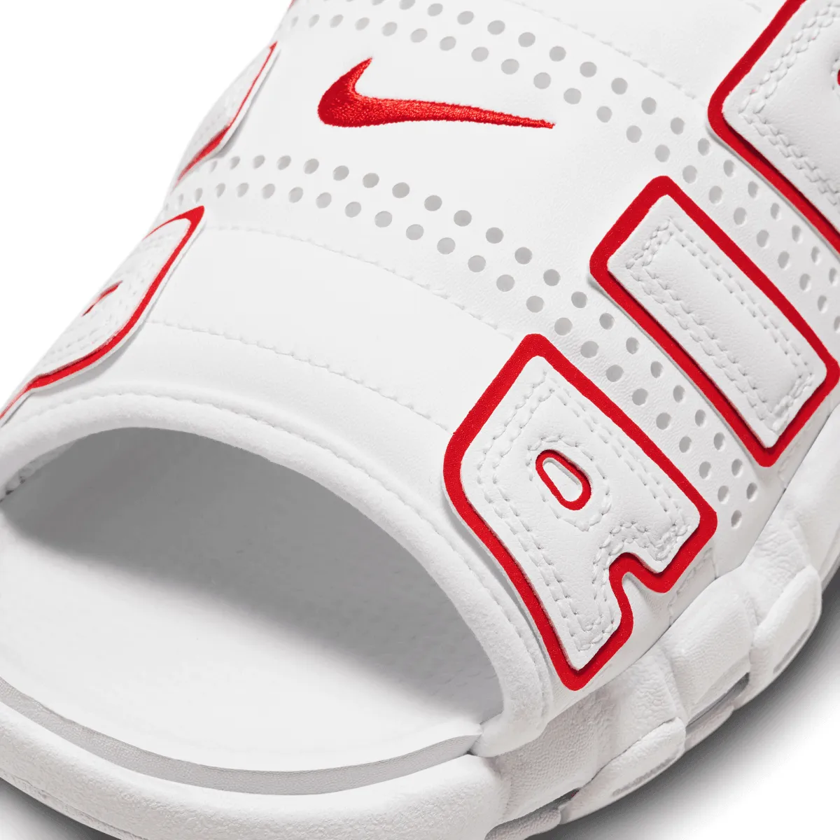 Ultra Responsive Air More Uptempo Slide 'White Red'