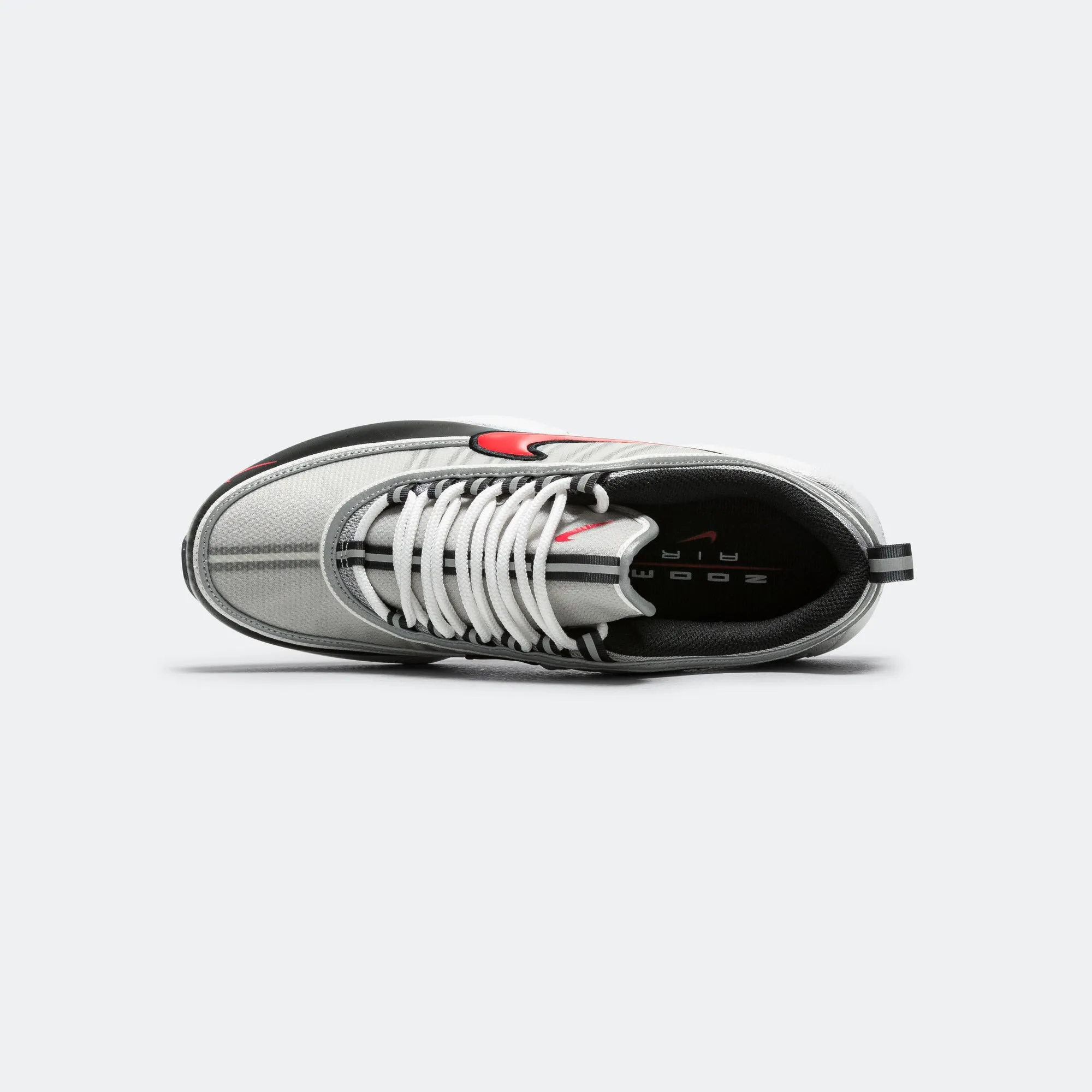 Air Zoom Spiridon - Metallic Silver/Sport Red-Black-White Bend Easy Abrasion Resistant Materials