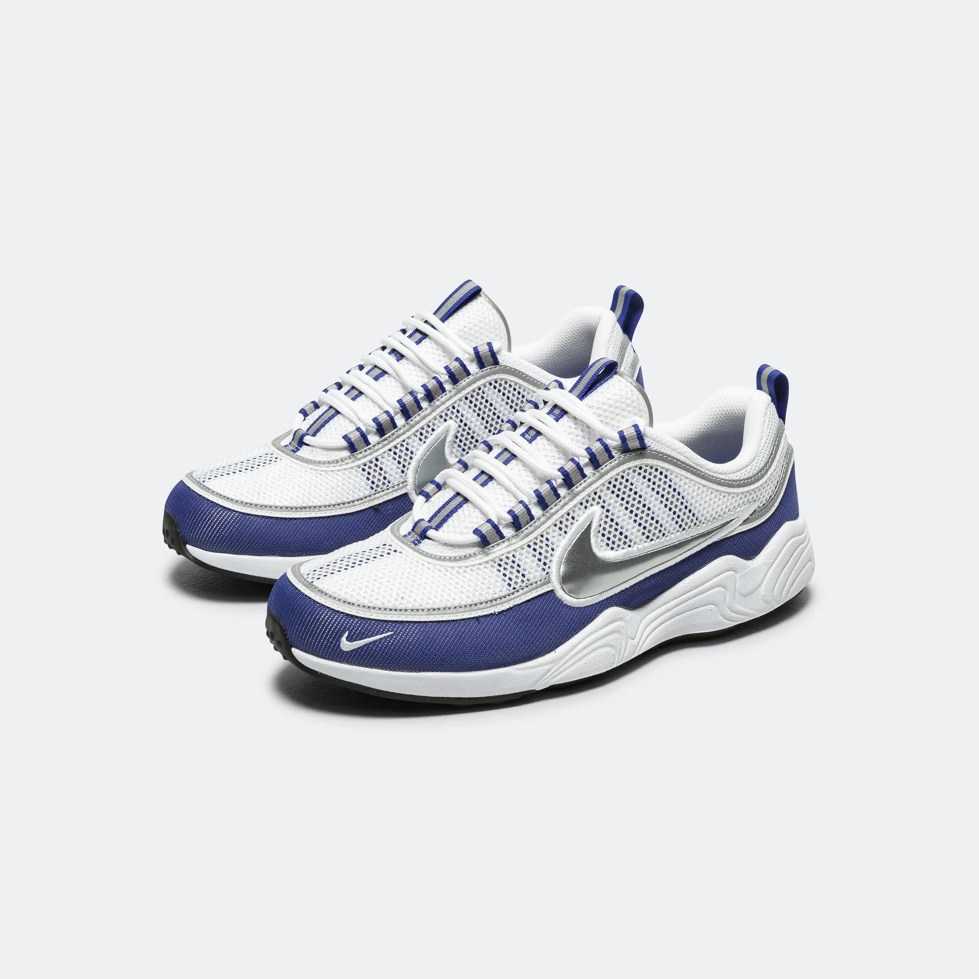 Air Zoom Spiridon SP - White/Metallic Silver-Light Concord High Top Design Aero Dynamic Silhouette