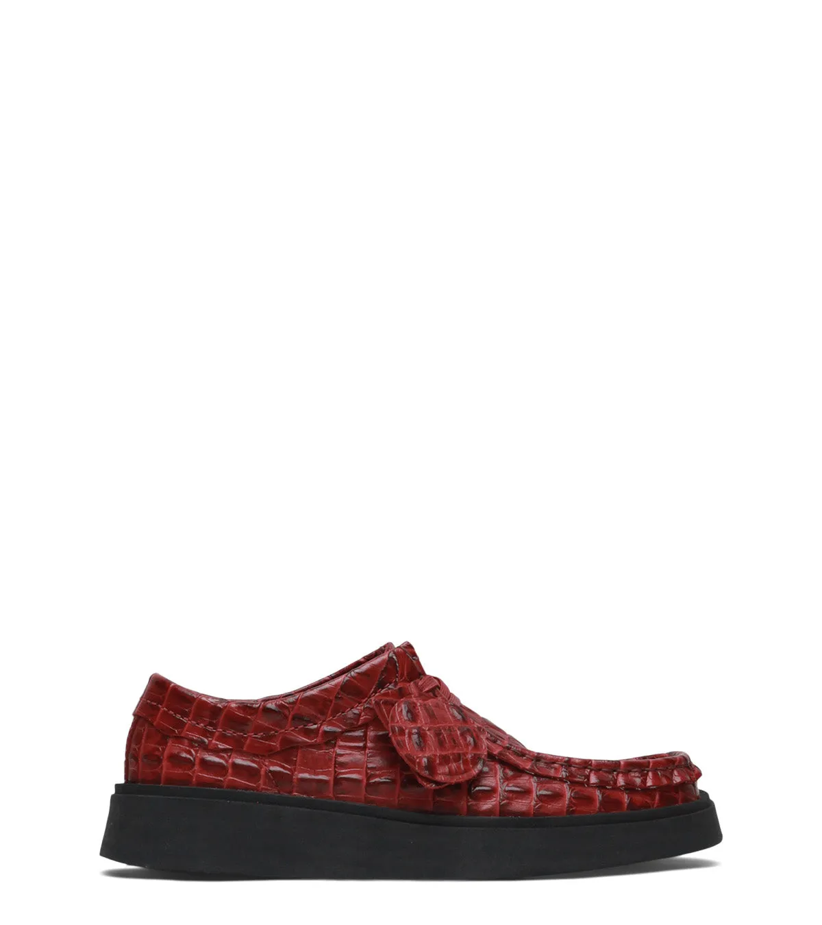 High-top Clarks x Martine Rose Women's Cur Torview Burgundy Leather