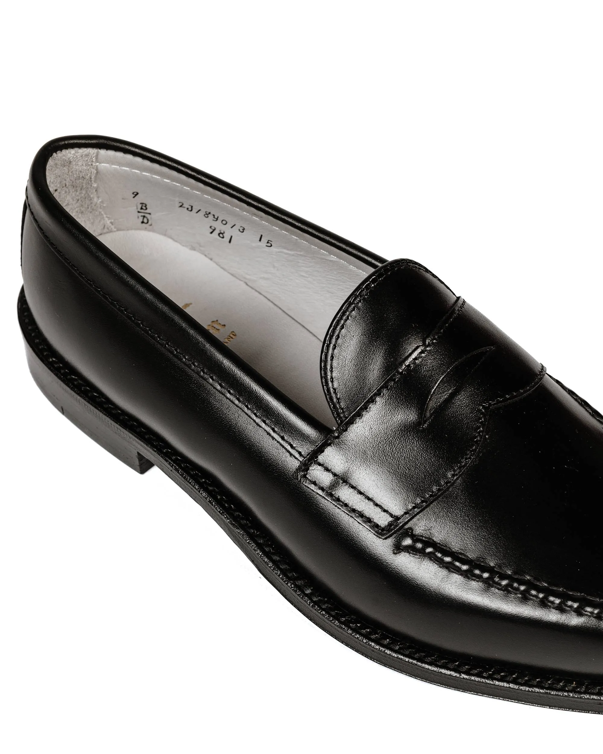 Alden Leisure Handsewn Black Calfskin 981 Modern Movement
