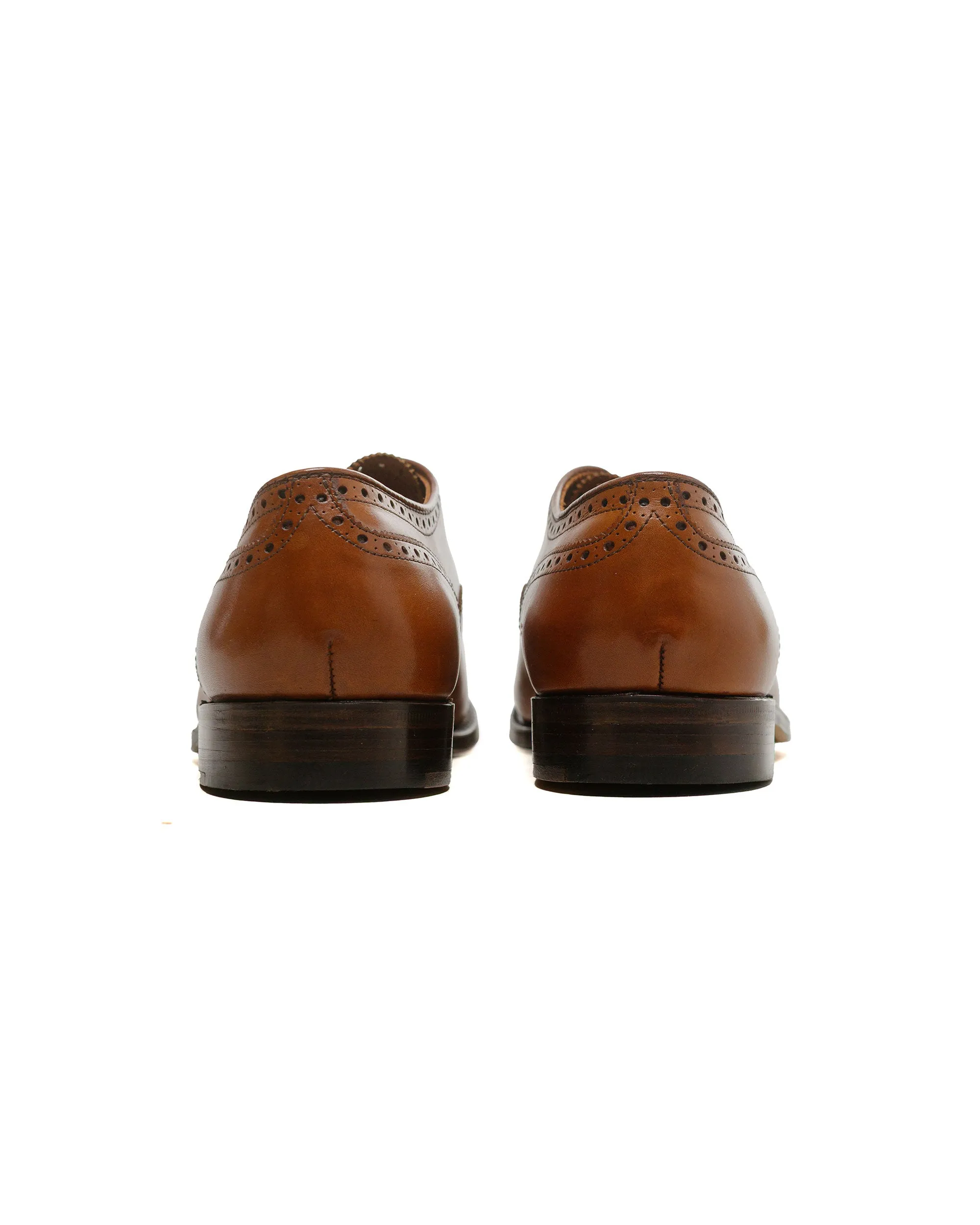 Alden Medallion Perf Tip Bal Oxford Burnished Tan Calfskin 911 Cold Hike