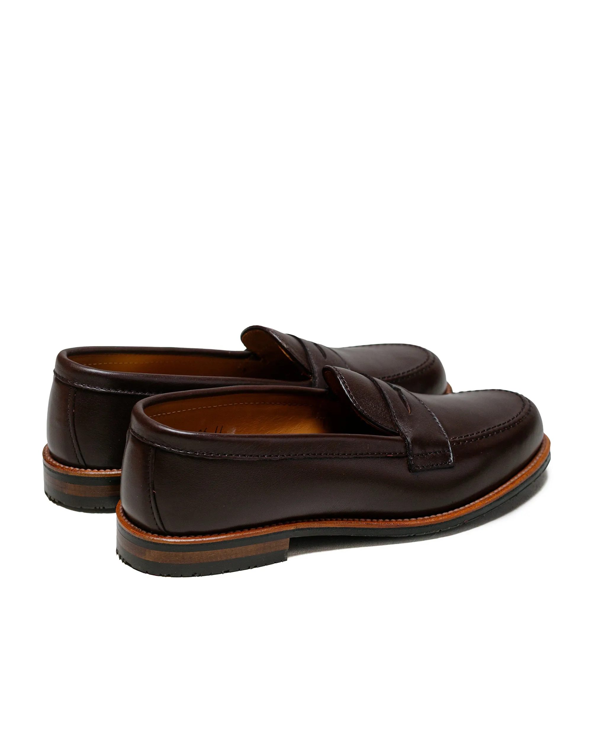 Alden Penny Loafer Brown Lady Calf D2203L Comfortable Foot