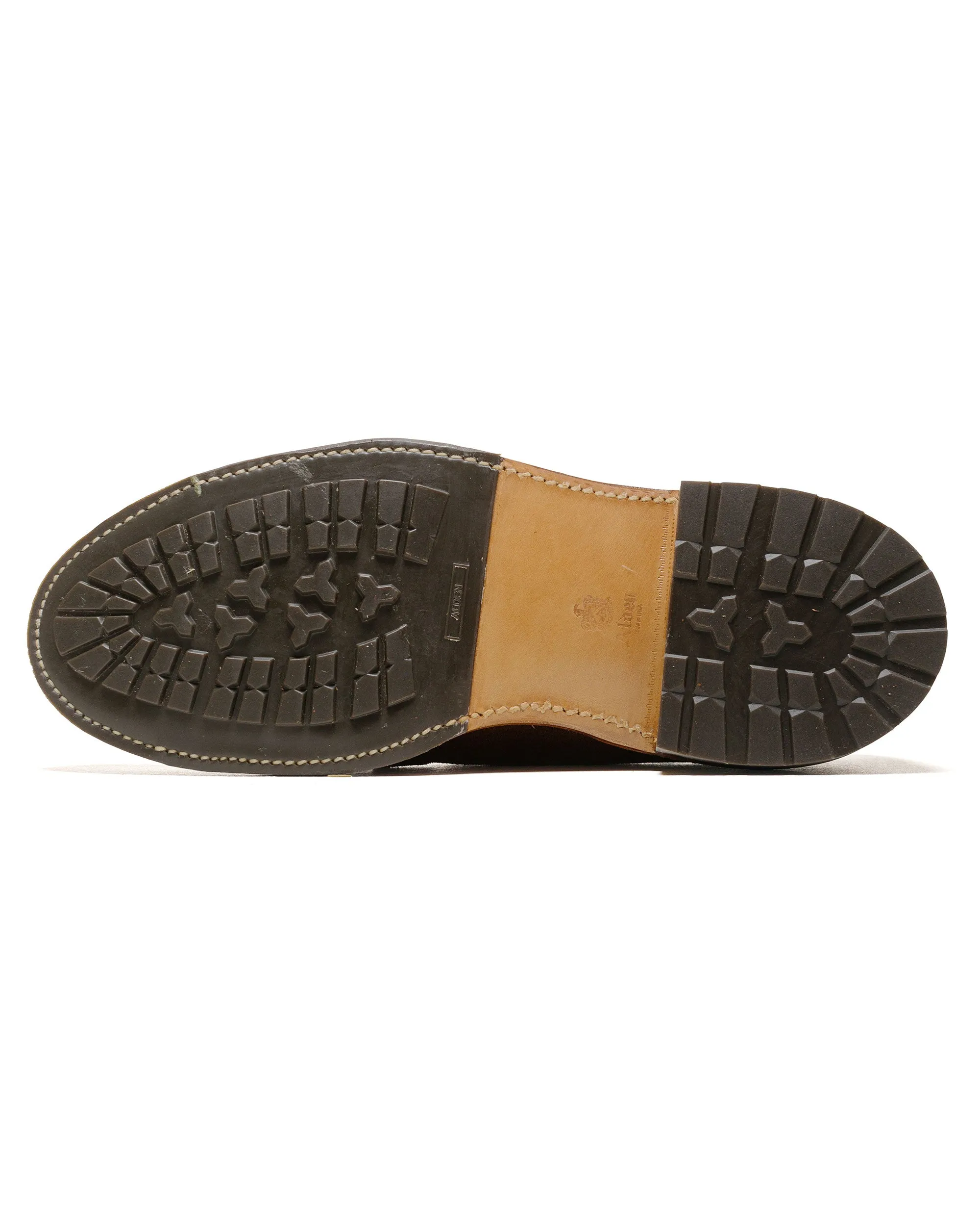 Light cushion Alden Plain Toe Blucher Reverse Tobacco Chamois 9474C