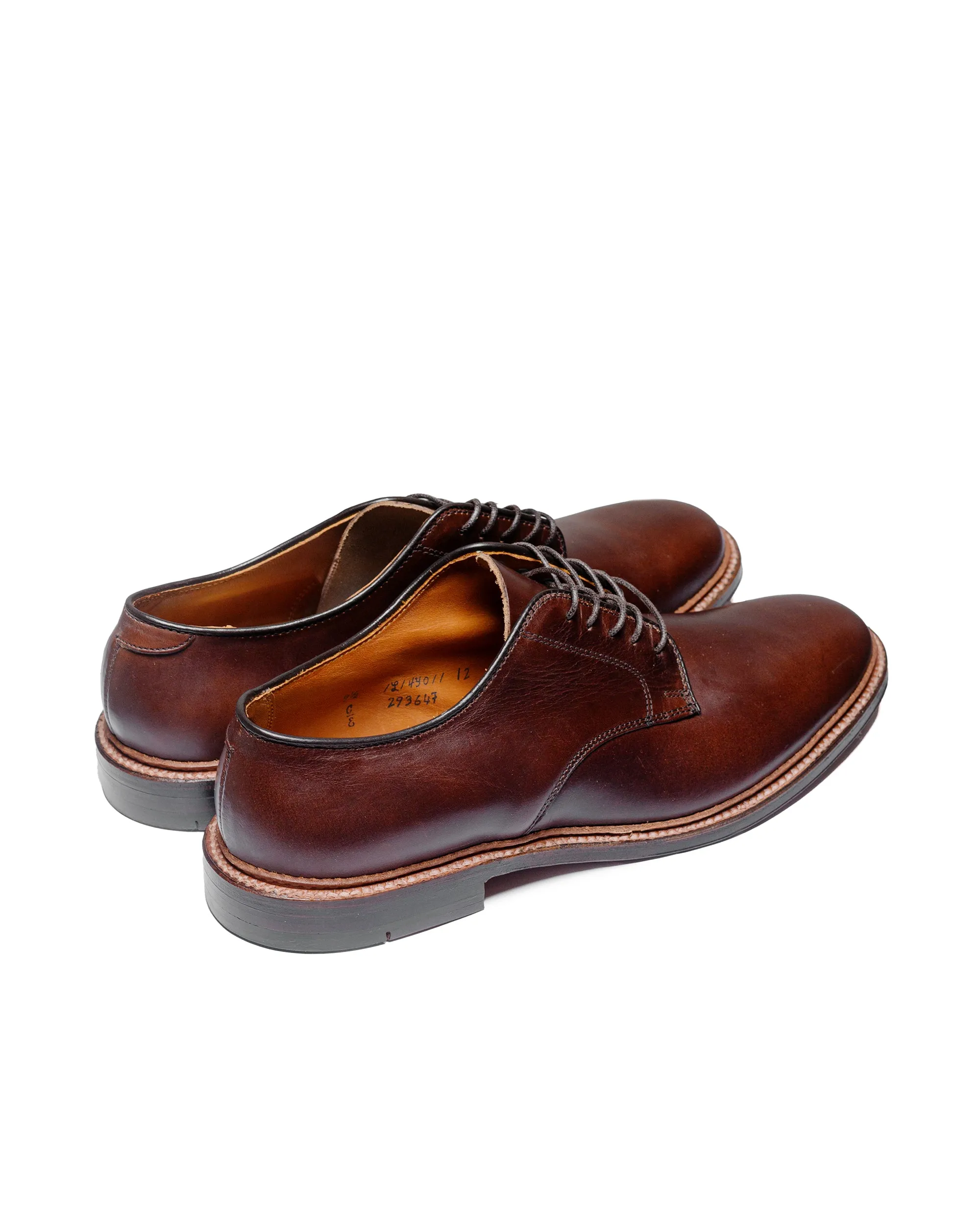 Alden Plain Toe Blucher Unlined Brown Chromexcel 29364F Fast Fit