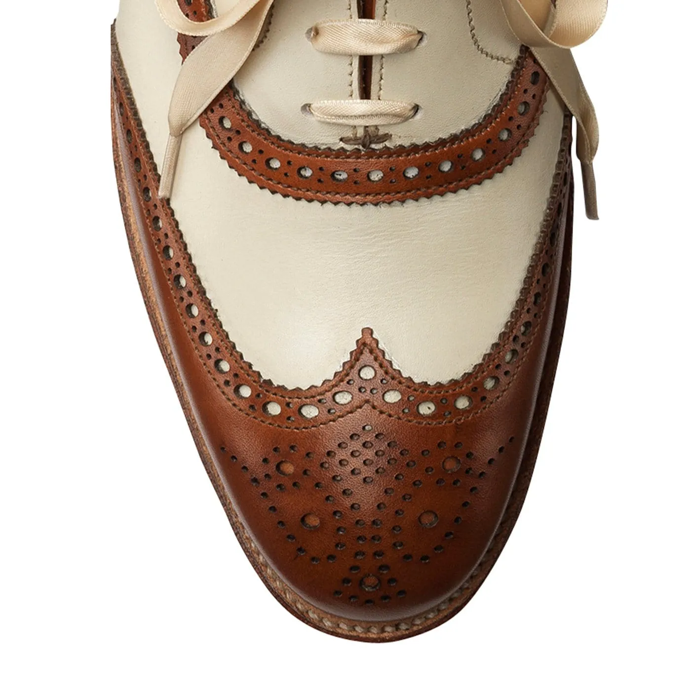 Simple Wear Heritage Oxfords Alice Tan & Ivory Burnished Calf