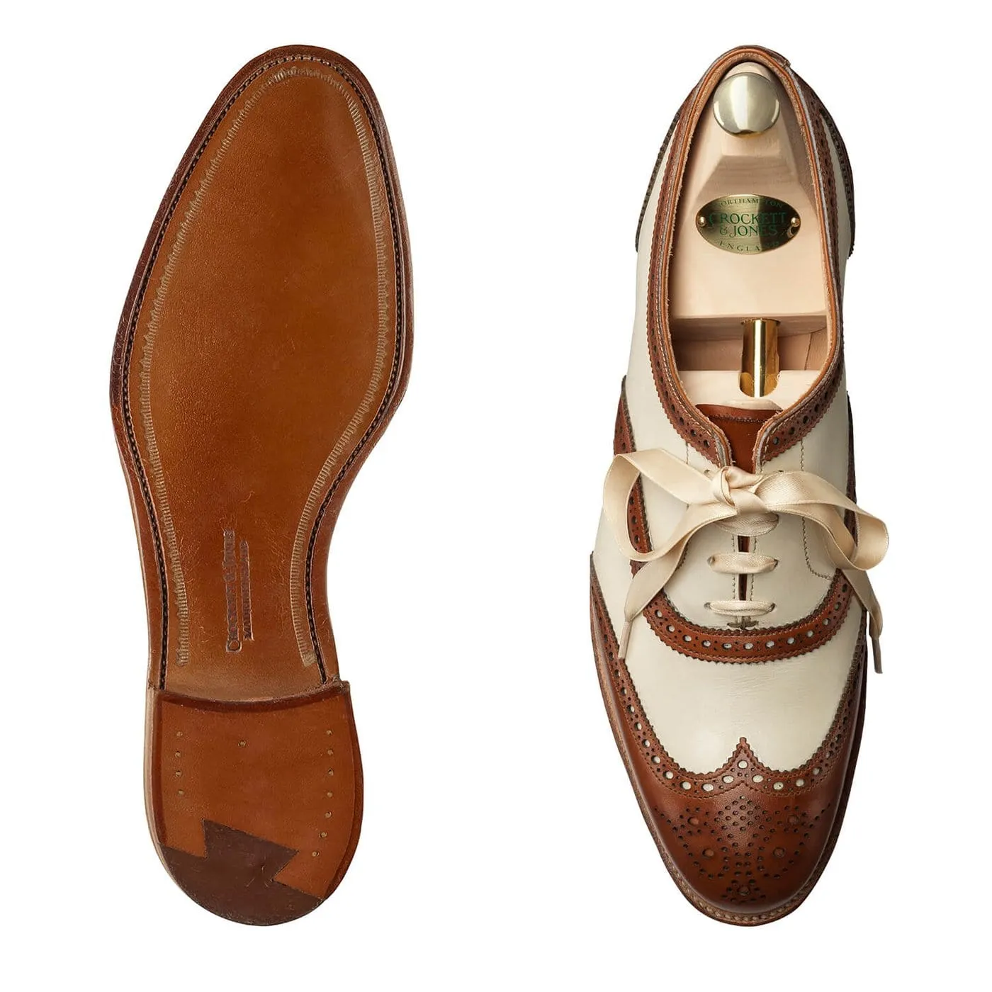 Urban Slip On Suede Oxfords Alice Tan & Ivory Burnished Calf