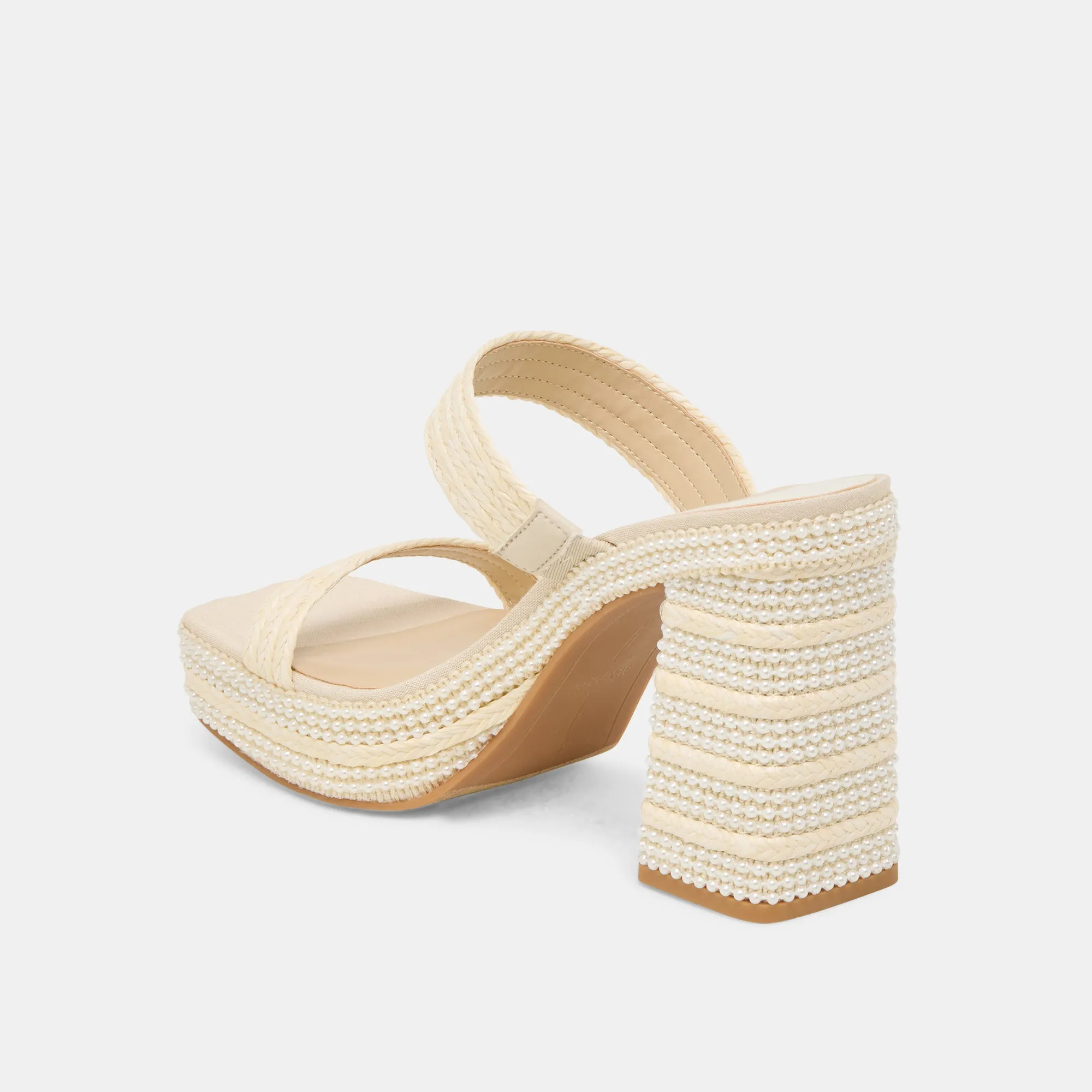 ALIYA PEARL HEELS VANILLA RAFFIA Stable