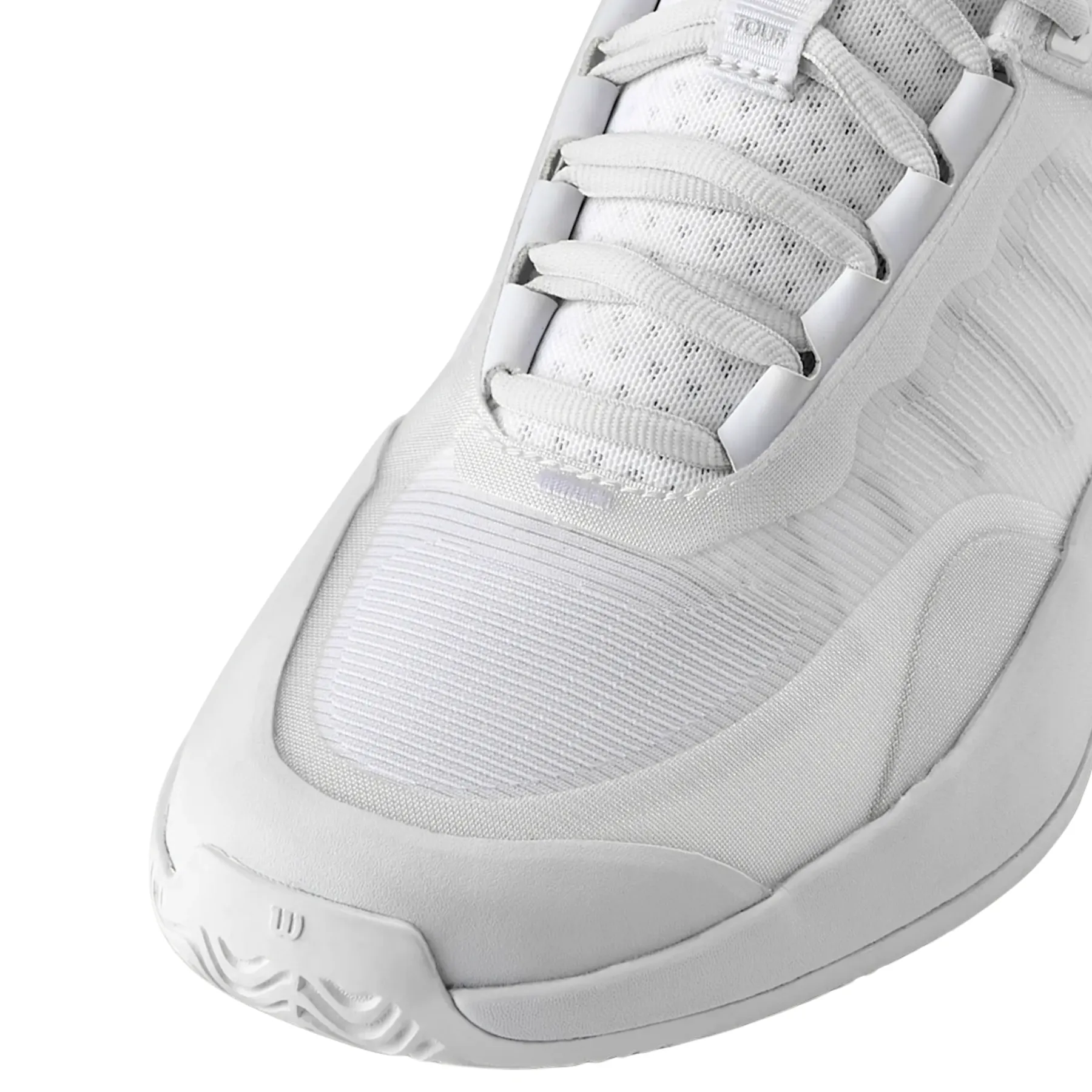 Wilson Intrigue Tour Womens Tennis Shoes - White/White/Silver Minimal Sole