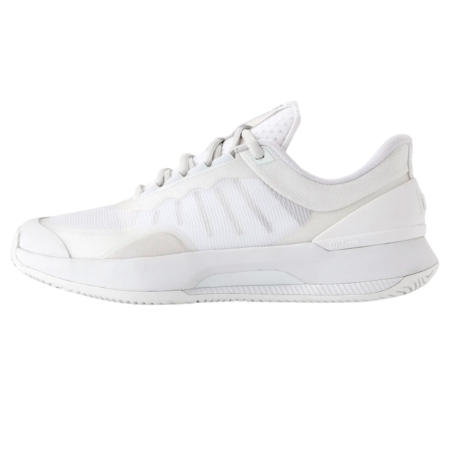 Wilson Intrigue Tour Womens Tennis Shoes - White/White/Silver Ventilation Mesh Performance Wear