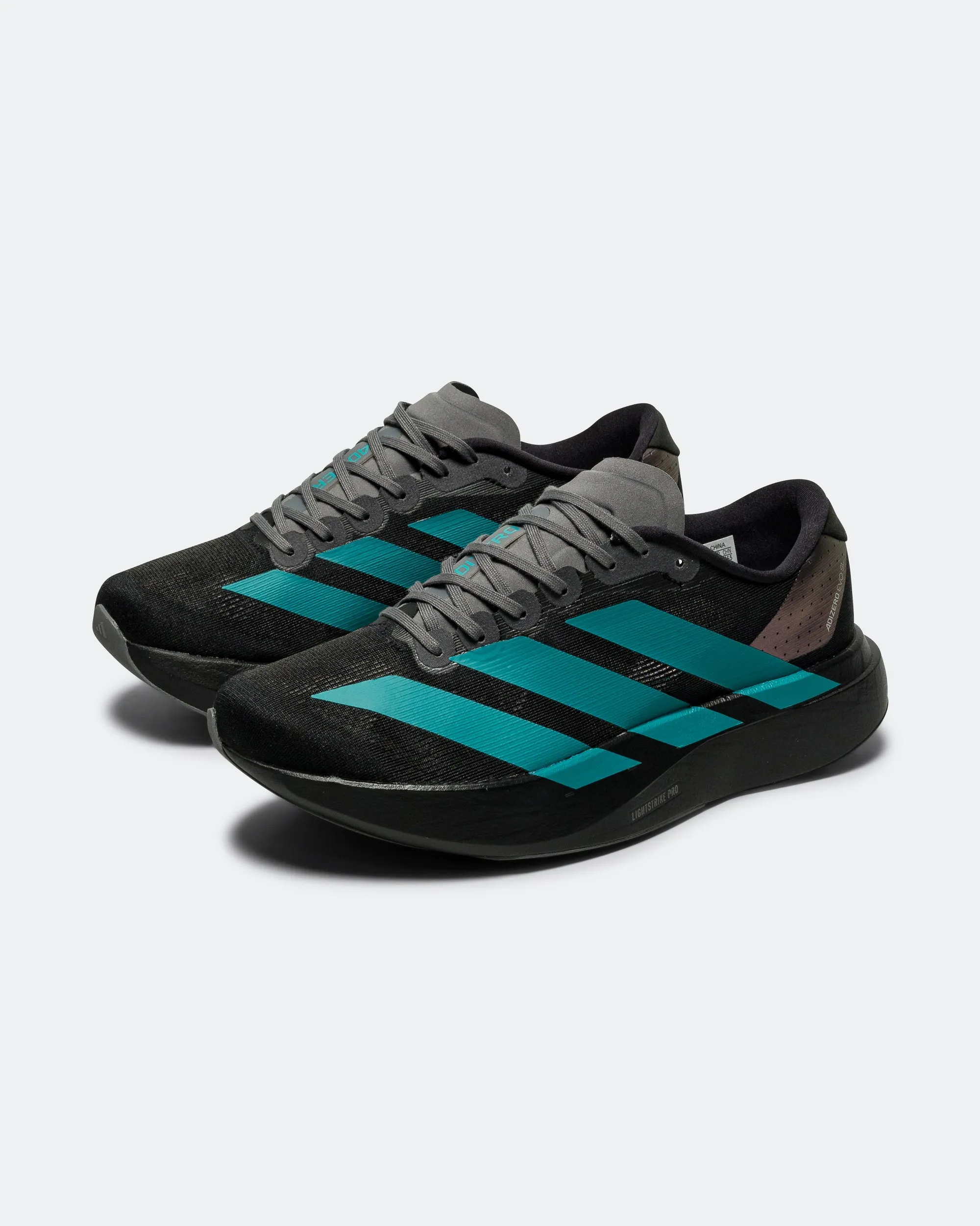 Adizero Evo SL - Core Black/Pure Tea-Grey Four Torsional Rigidity Plate High impact