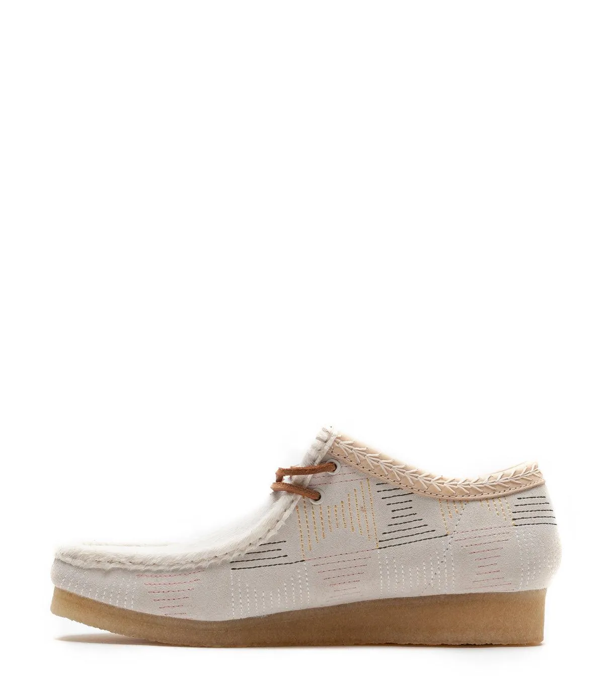 slip - on Clarks Wallabee Lo Hairy Suede Off White