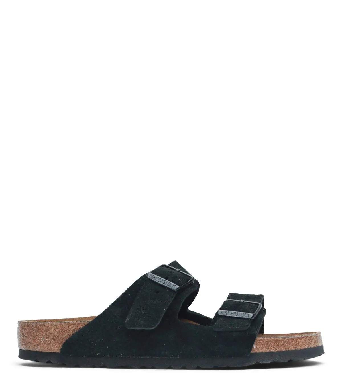 Birkenstock Arizona Soft Footbed Suede Black Street Fit