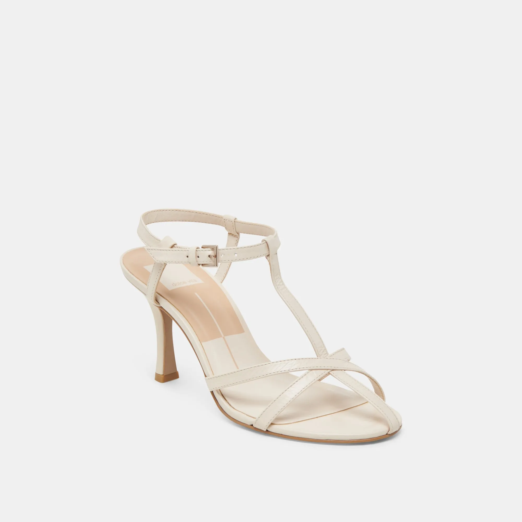 Tuxedo Heels Wedding Heels for Bridesmaids LIANE HEELS BONE CRINKLE PATENT