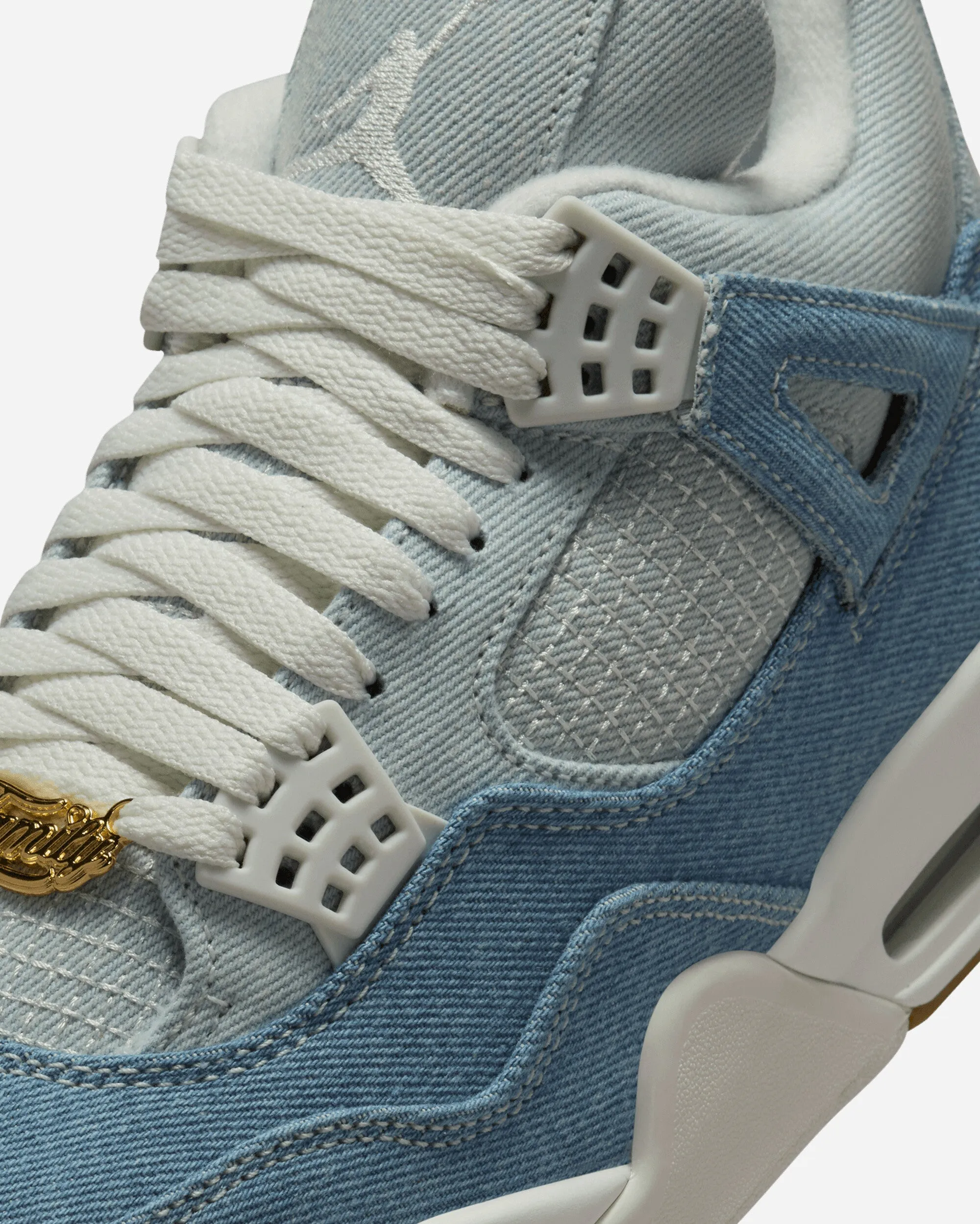 Women's Air Jordan 4 Sneakers Worn Blue Activity Fit