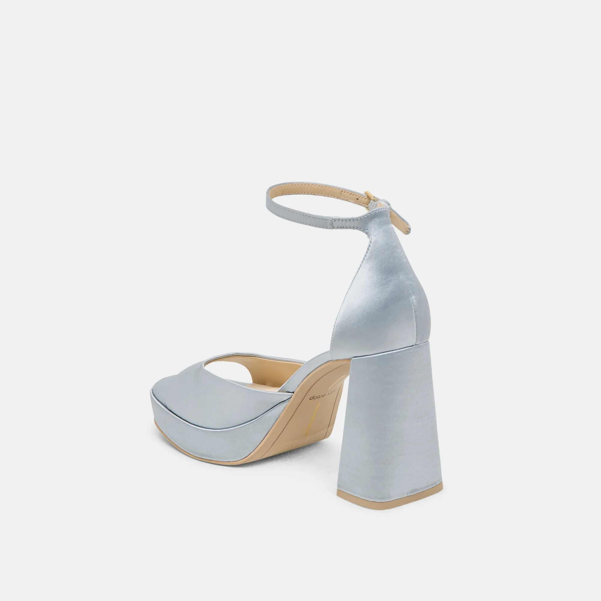 PANDRO HEELS LIGHT BLUE SATIN Wedding Shoes
