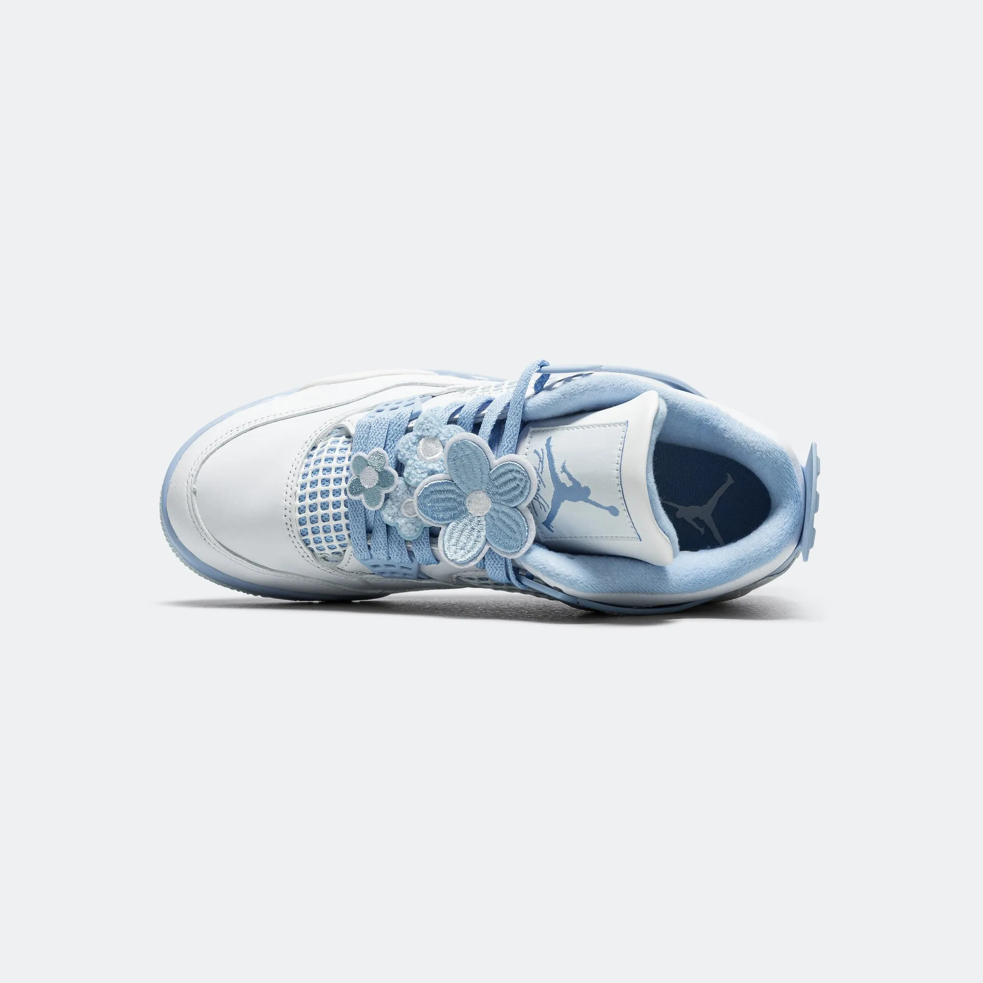 Impact Resistant Heel sock liner Womens Air Jordan 4 Retro - White/Aluminum-Blue Tint-Oil Green