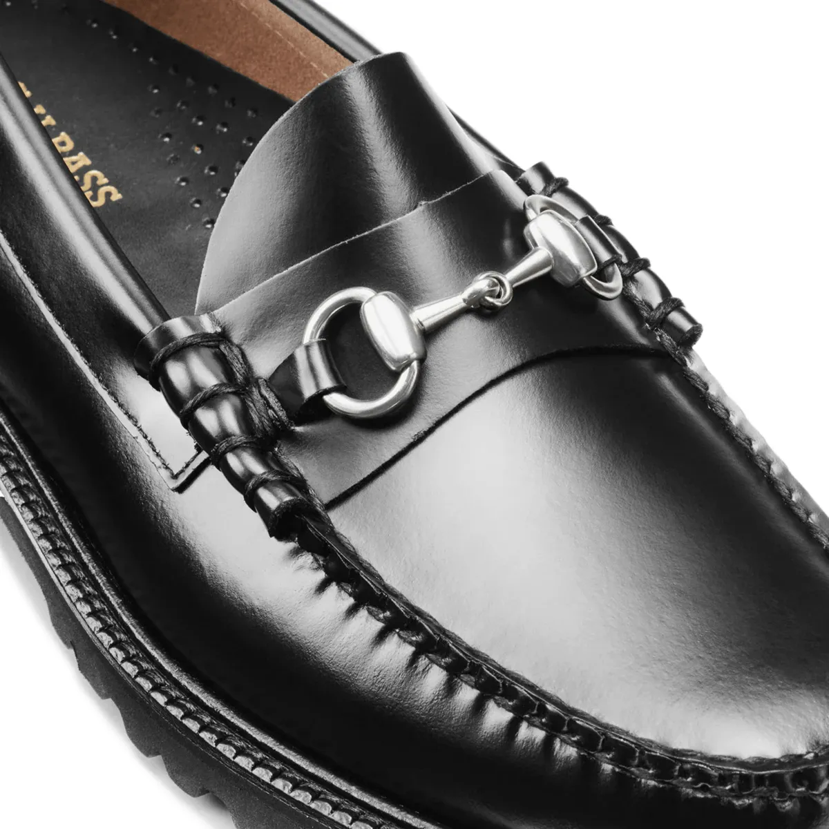 Street Proof G.H. Bass Men's Lincoln Bit Lug WeeJun Black Leather