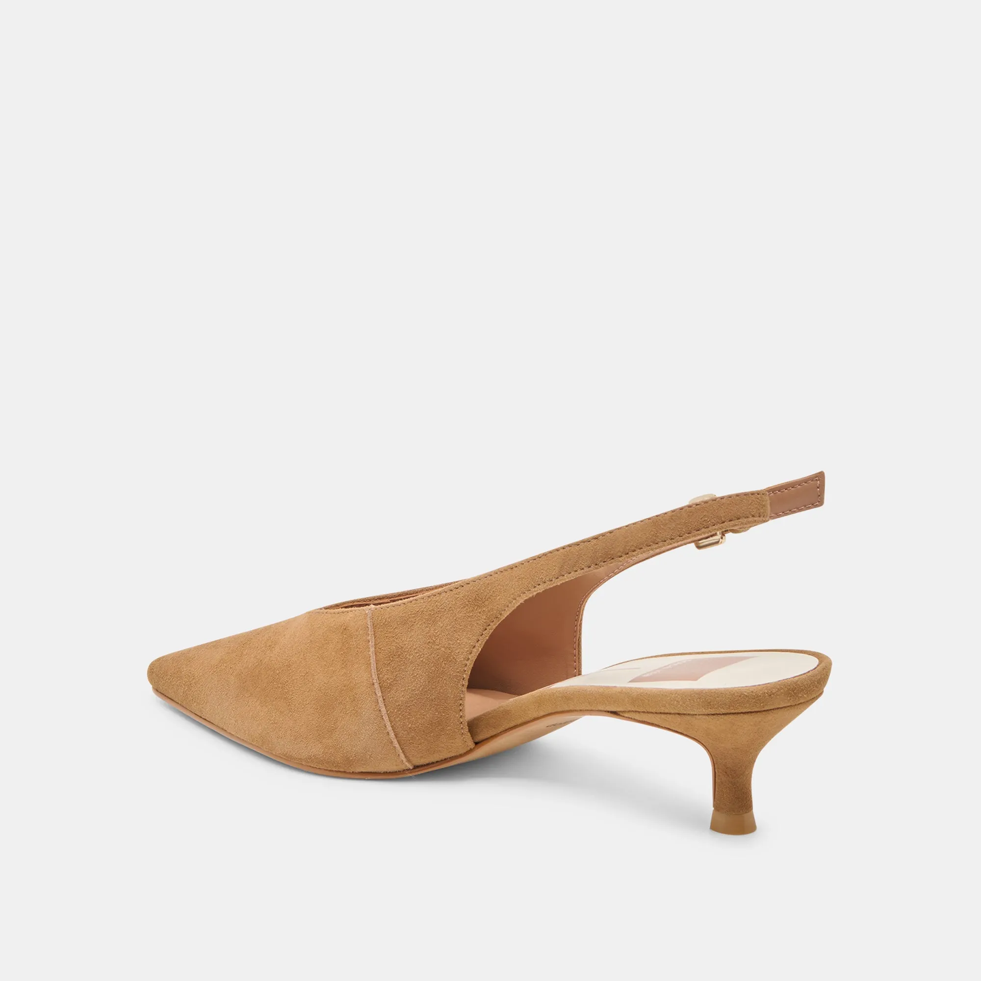 waterproof ALENNA HEELS LT BROWN SUEDE