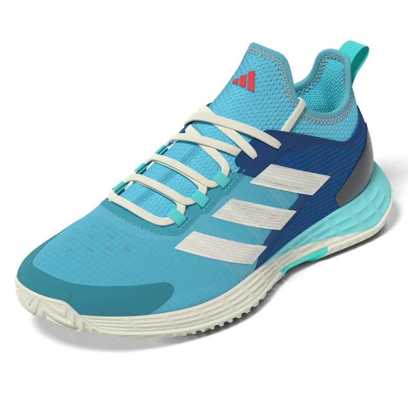 Durable outsole Fashion Edge Adidas Adizero Ubersonic Womens Tennis Shoes - Turquoise / Off White