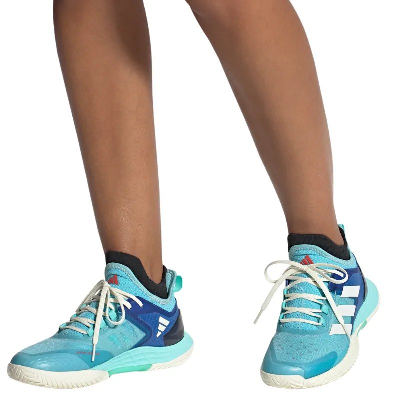 Adidas Adizero Ubersonic Womens Tennis Shoes - Turquoise / Off White Adaptive Fit Gym workout