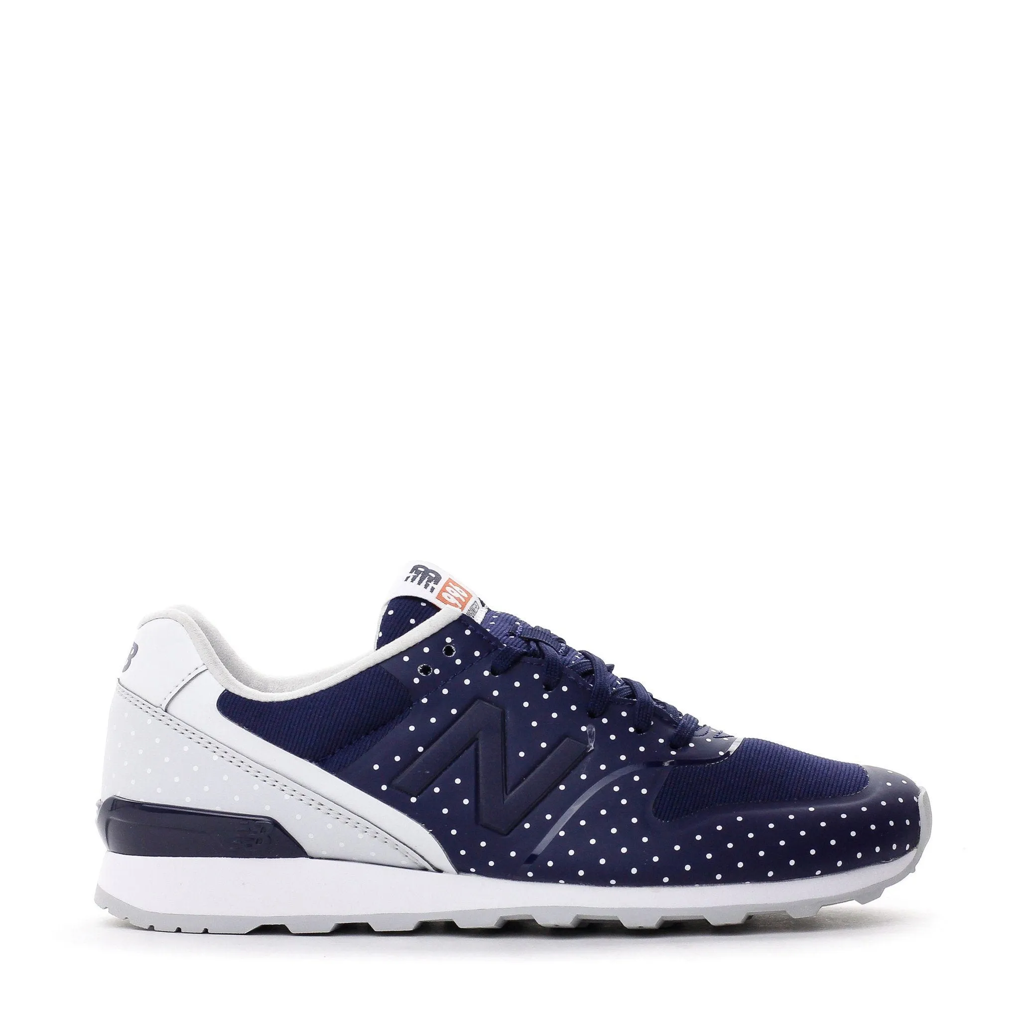 Comfortable Upper Material NEW BALANCE CLASSIC WOMEN BLUE WHITE DOTS RE-ENGINEERED WR996KP