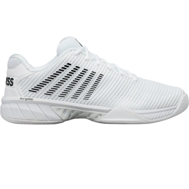 Breathable mesh K Swiss Hypercourt Express 2 Tennis Shoes - White/Black