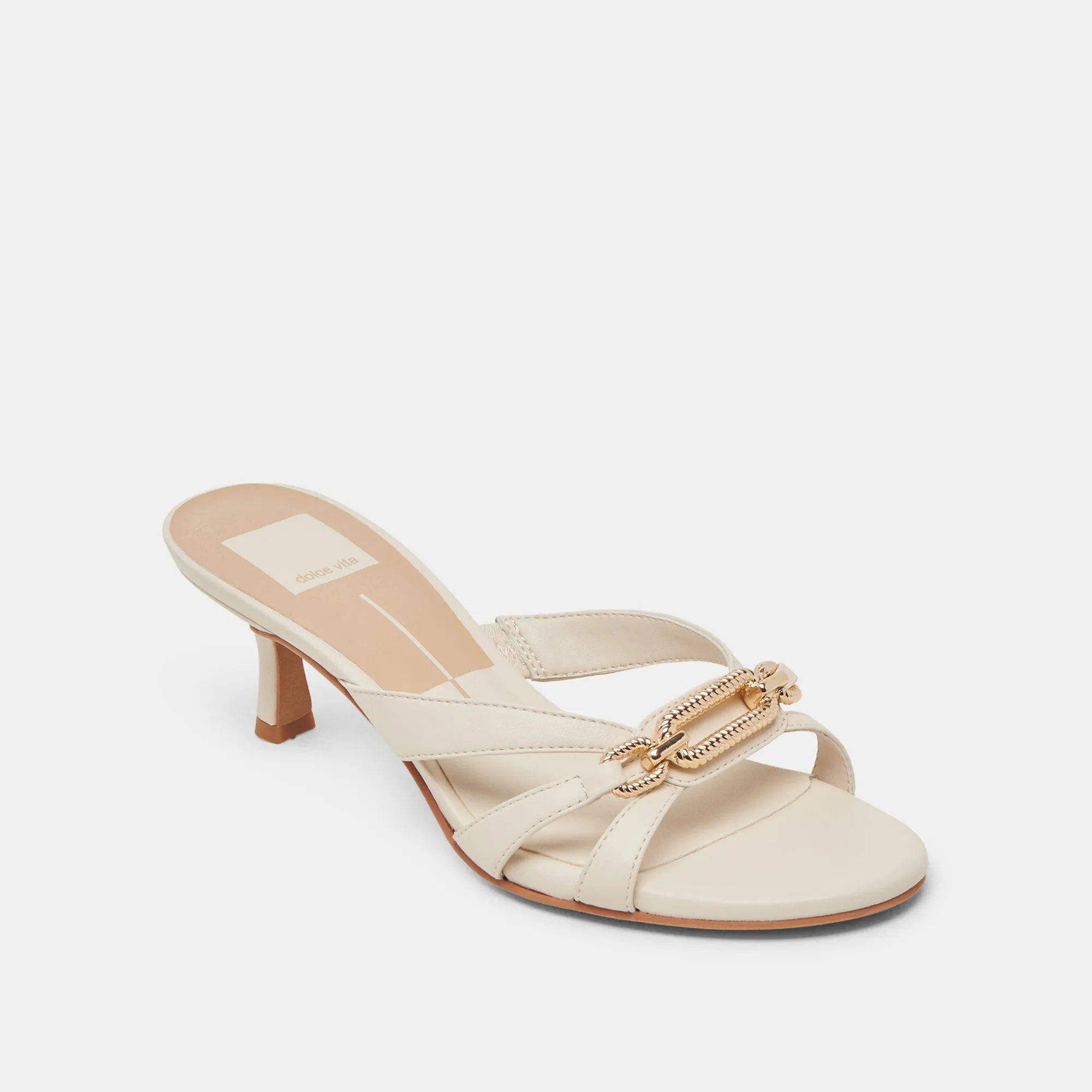 Evening Sandals Summer Heels LERAH HEELS BONE LEATHER