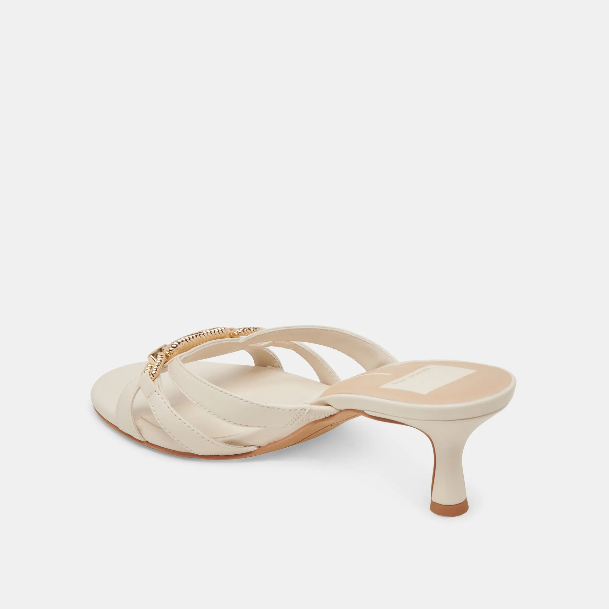 LERAH HEELS BONE LEATHER Comfortable Platform Heels