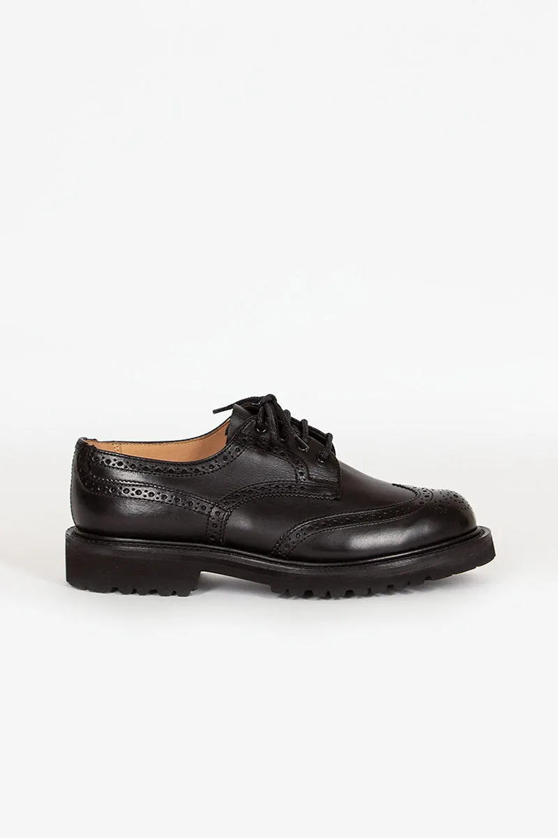 Anne Leather Brogue Black Soft Soles