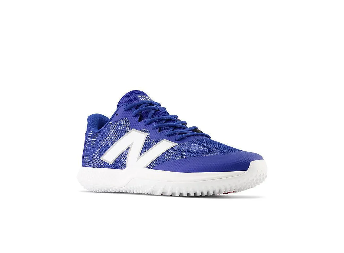 New Balance Men's FuelCell 4040 V7 Turf Baseball Shoes - Team Royal / White - T4040TB7 Reinforced toe