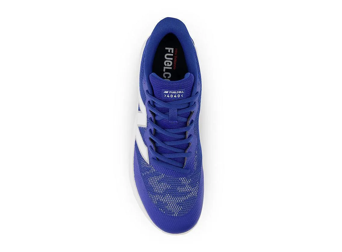 New Balance Men's FuelCell 4040 V7 Turf Baseball Shoes - Team Royal / White - T4040TB7 Summer Friendly Chukka Silhouette