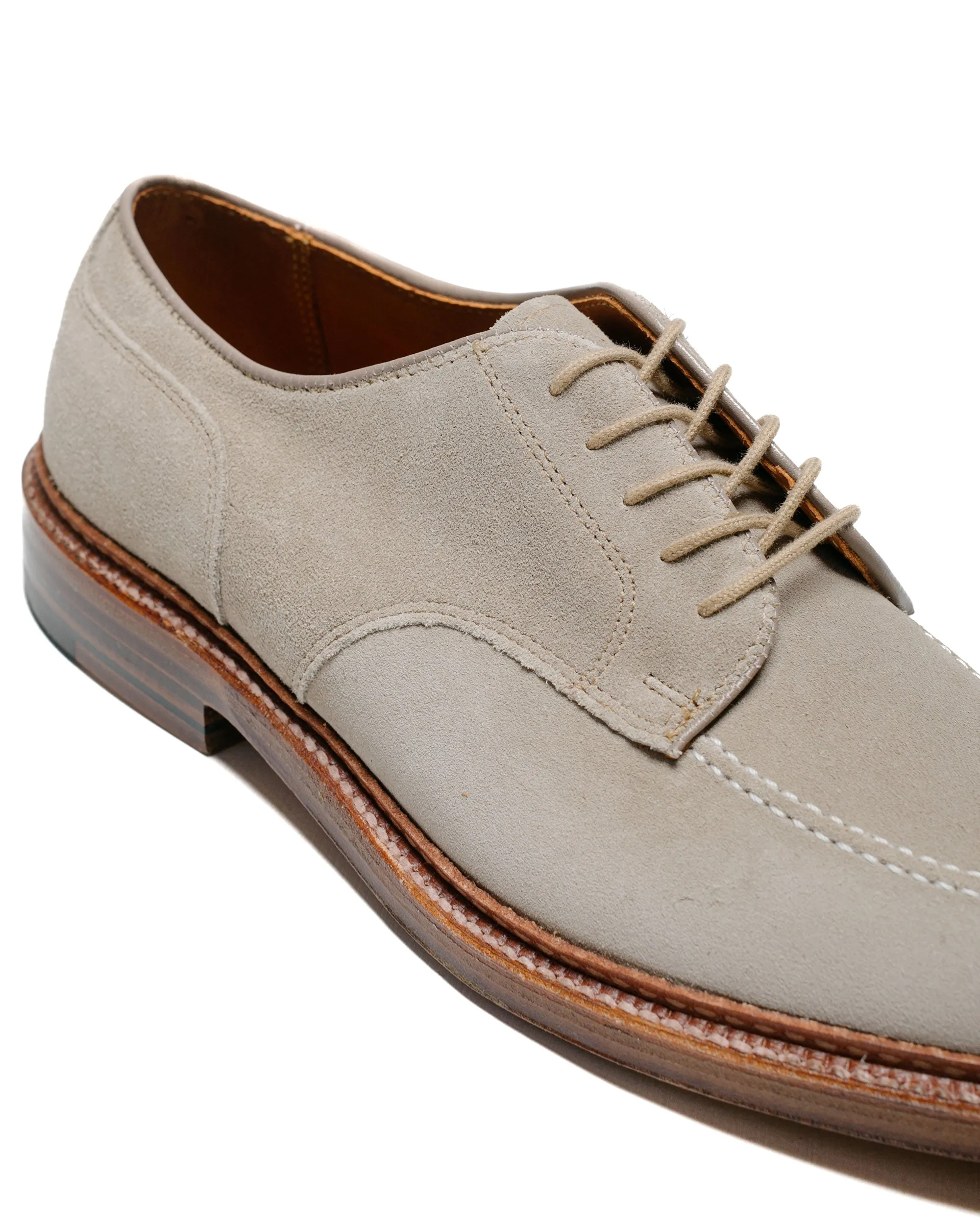 Alden Mocc Toe Blucher Milkshake Suede 24088 Dirt Guard Parade Walk