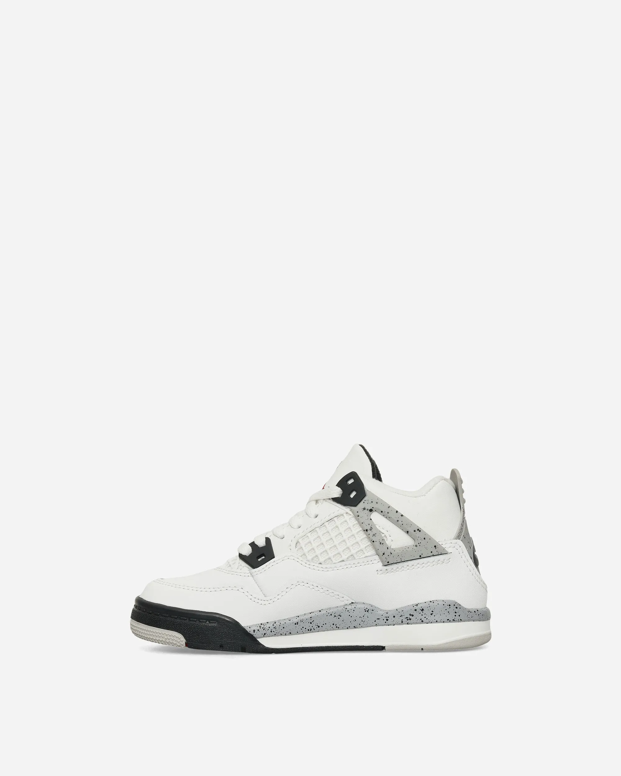 Air Jordan 4 (PS) Sneakers White Cement Flat School Run