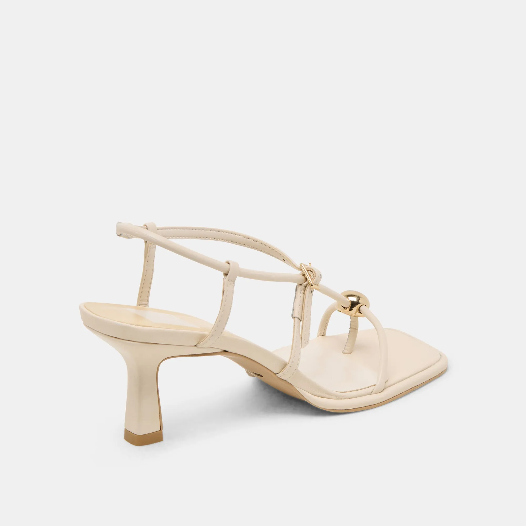 MYLEE HEELS CREME LEATHER Flexible Soles Slip-On Heels