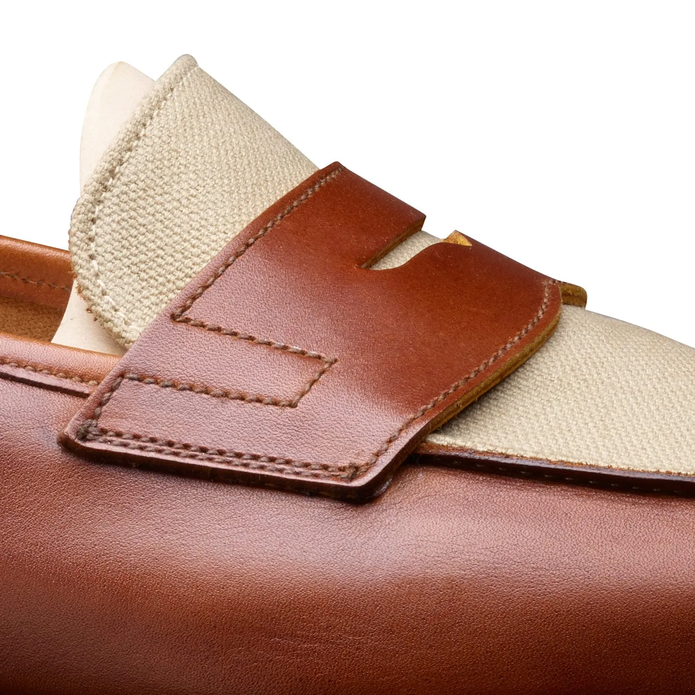 Richmond 2 Tan Burnished Calf & Stone Canvas All Day Pace Nubuck Finish