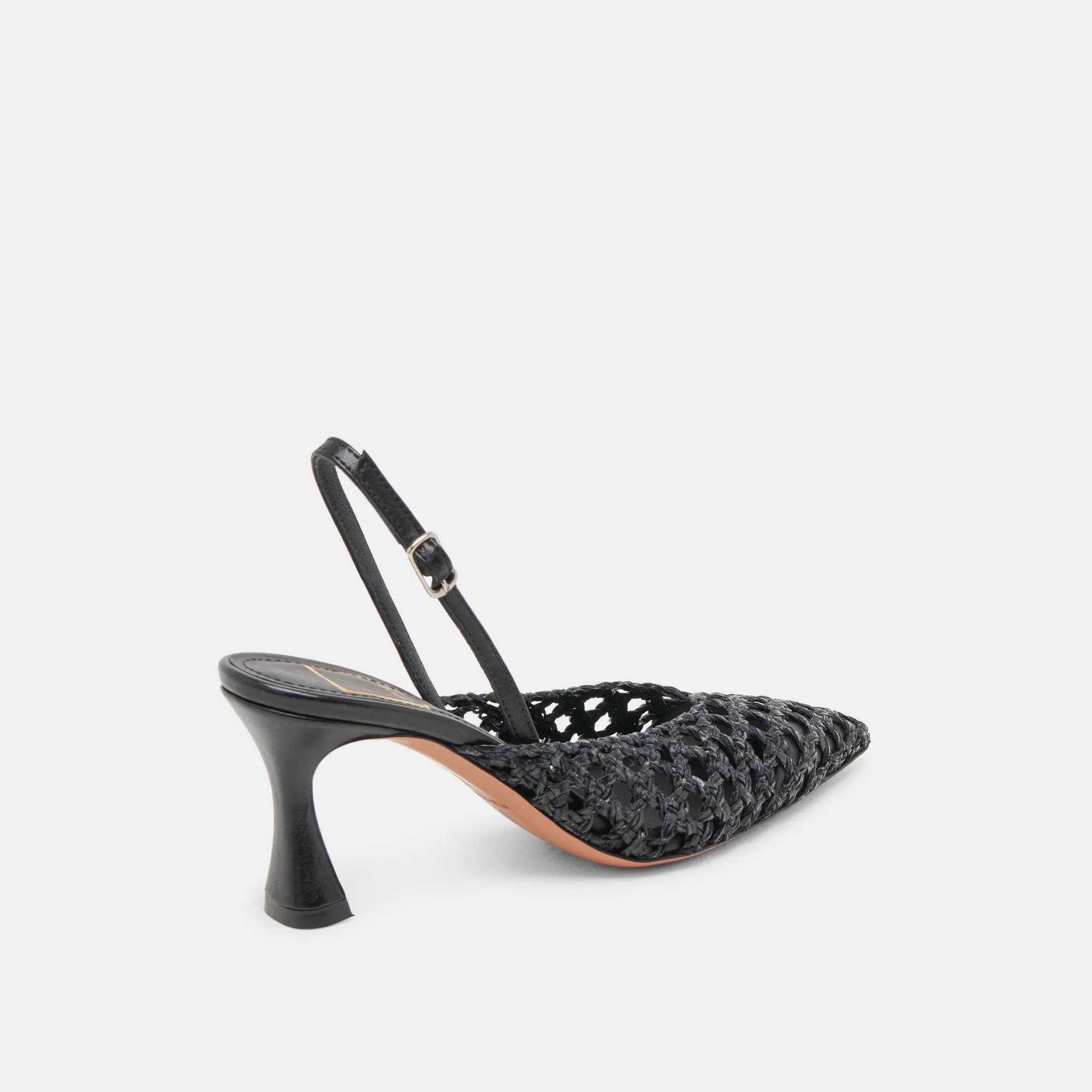 Stylish GLORIA HEELS BLACK WOVEN