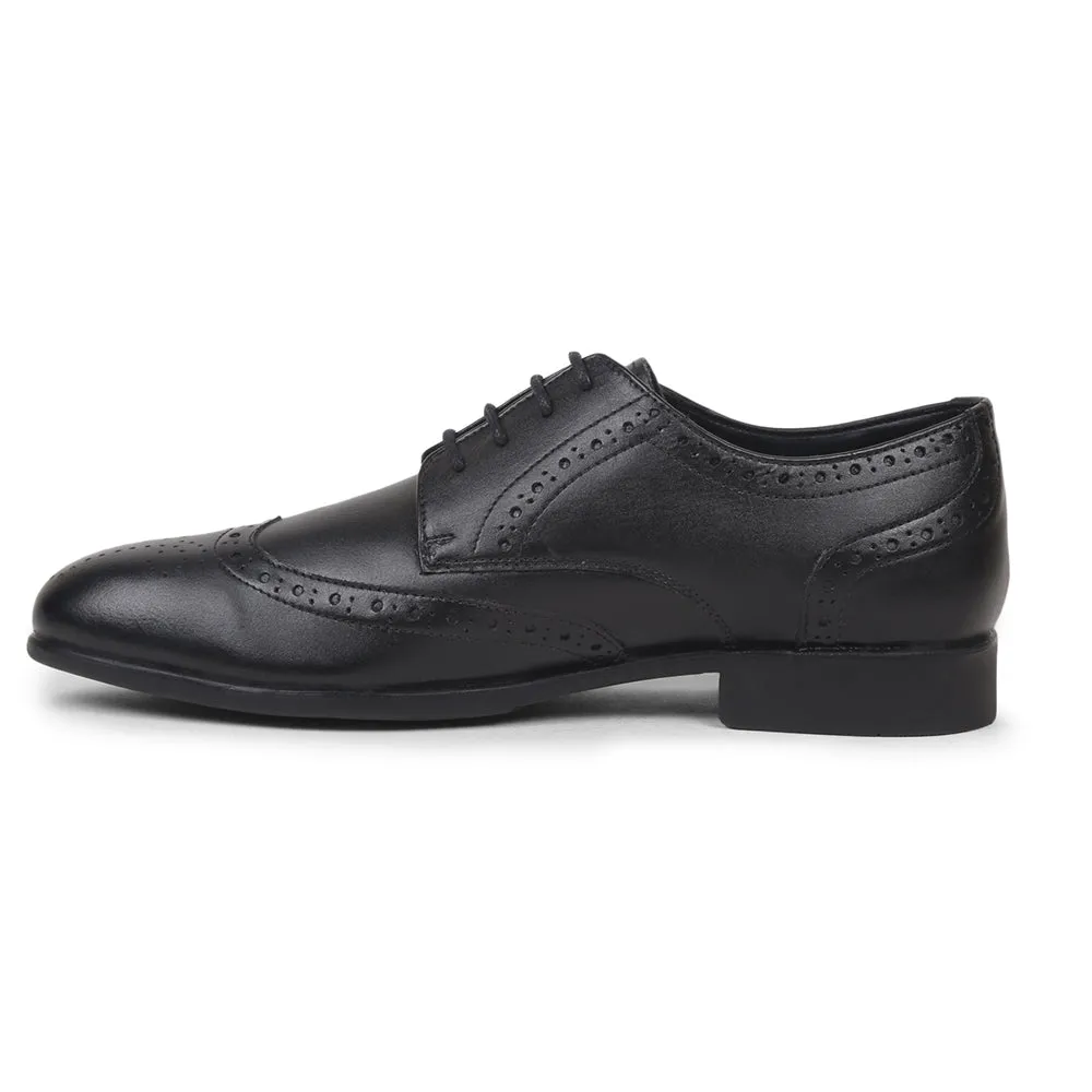 Comfort Class Comfortable Arch Fortune Black Lacing Formal Oxford Shoes For Men BELGIUM01E By Liberty